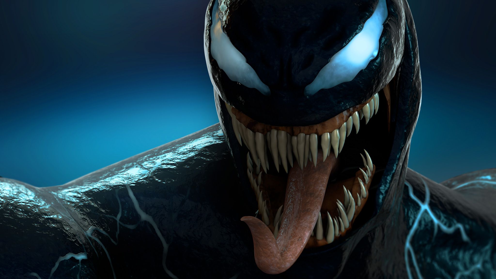 2048x1152 Venom 3D Digital Art, HD Superheroes, 4k Wallpaper, Image, Backgr...
