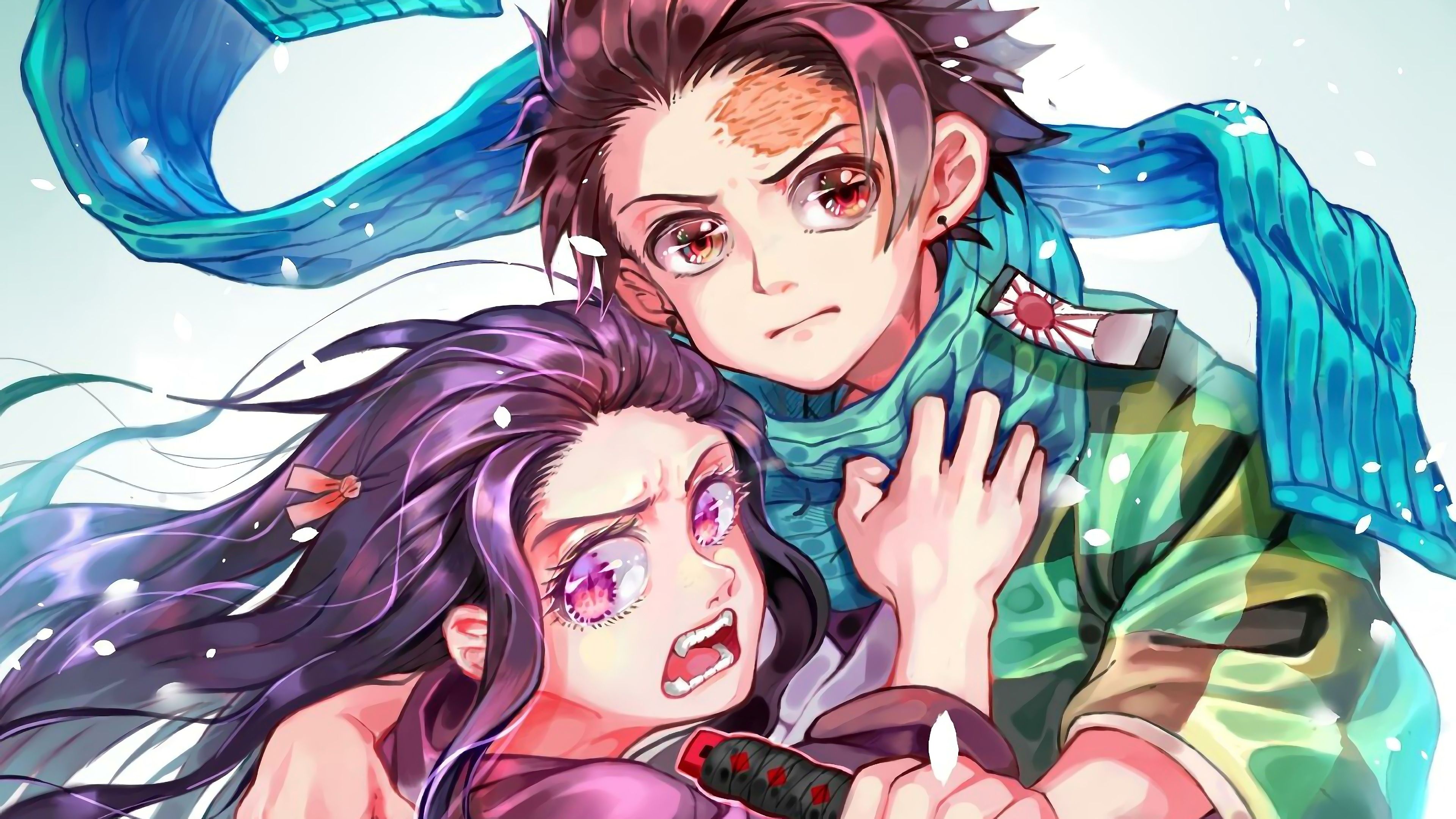 3840x2160 Tanjirou And Nezuko, Kimetsu No Yaiba, 4k, - Demon Slayer Kimetsu No Yaiba  Tanjirou Anime Nezuko - 3840x2160 - Download HD Wallpaper - WallpaperTip Wallpaper