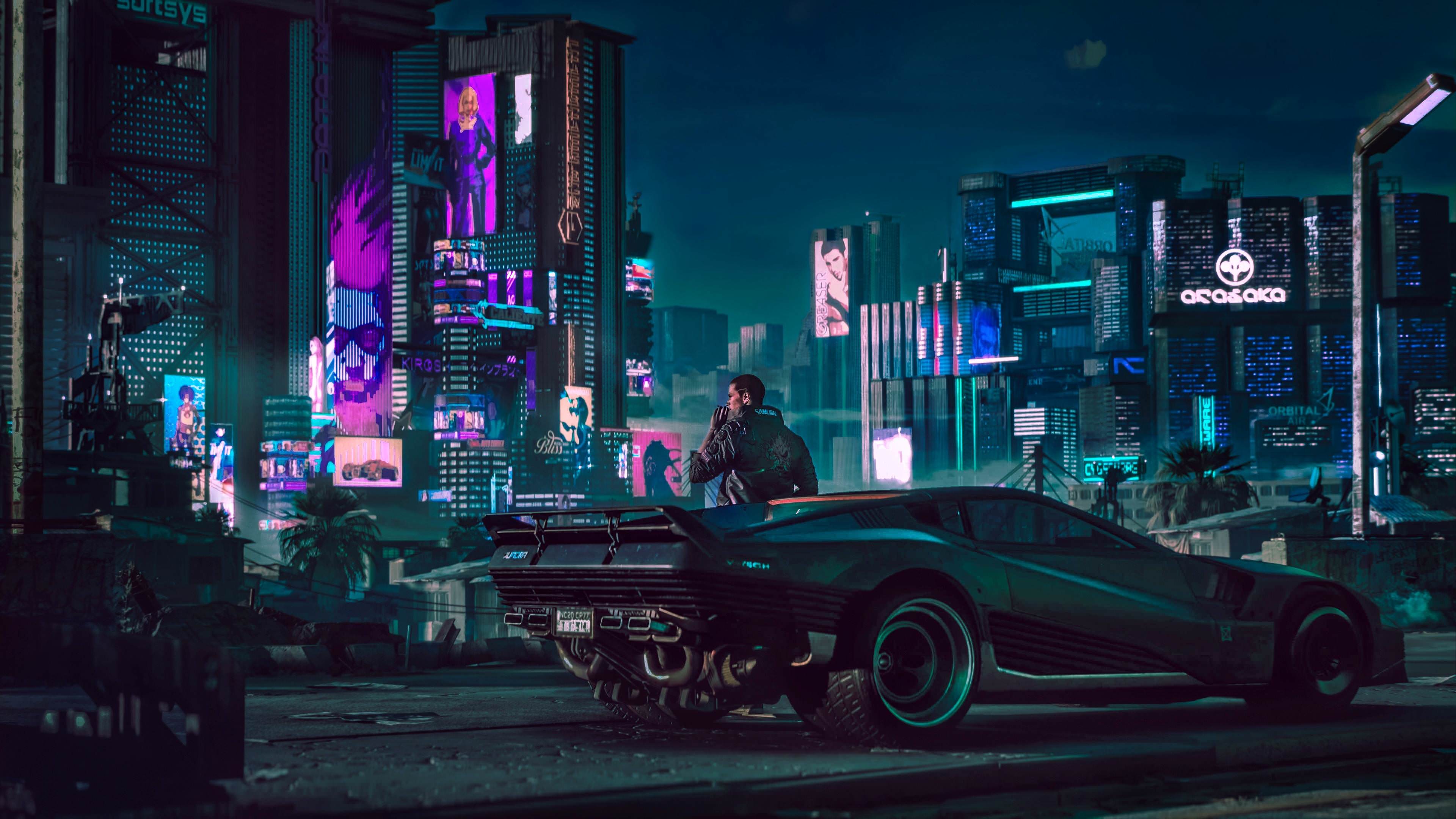 Wallpaper cyberpunk, city, buildings, art desktop wallpaper, hd image,  picture, background, 13377a