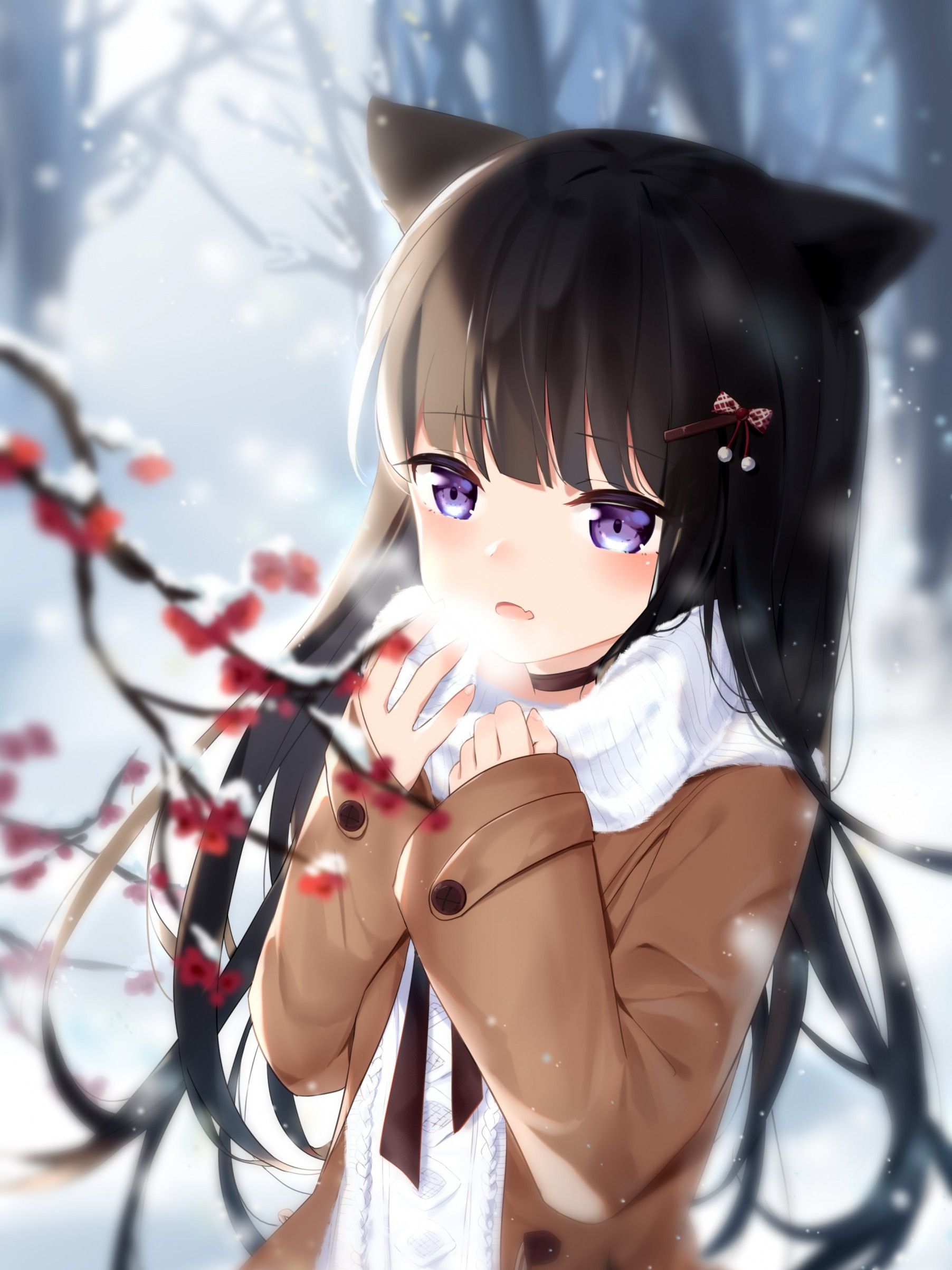 Anime Girl Cold Days Laptop Full, , Background, and, Cold City, HD  wallpaper