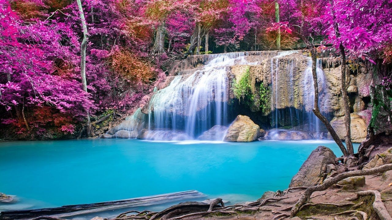 Spring Waterfall Landscape Wallpapers - 4k, HD Spring Waterfall ...