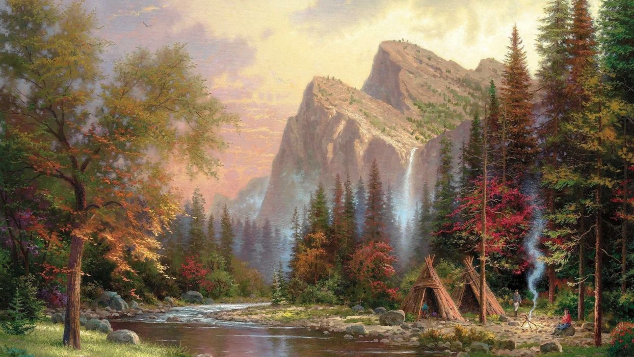 Thomas Kinkade Forest Desktop Wallpapers - 4k, HD Thomas Kinkade Forest ...