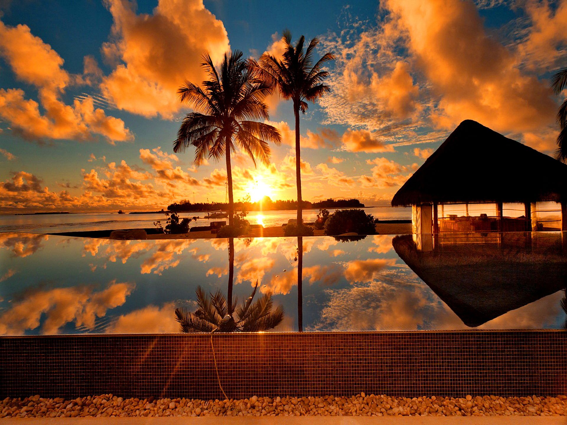 1920x1440 Sunrise Beach Tropical wallpaper | 1920x1440 | #32072 Wallpaper