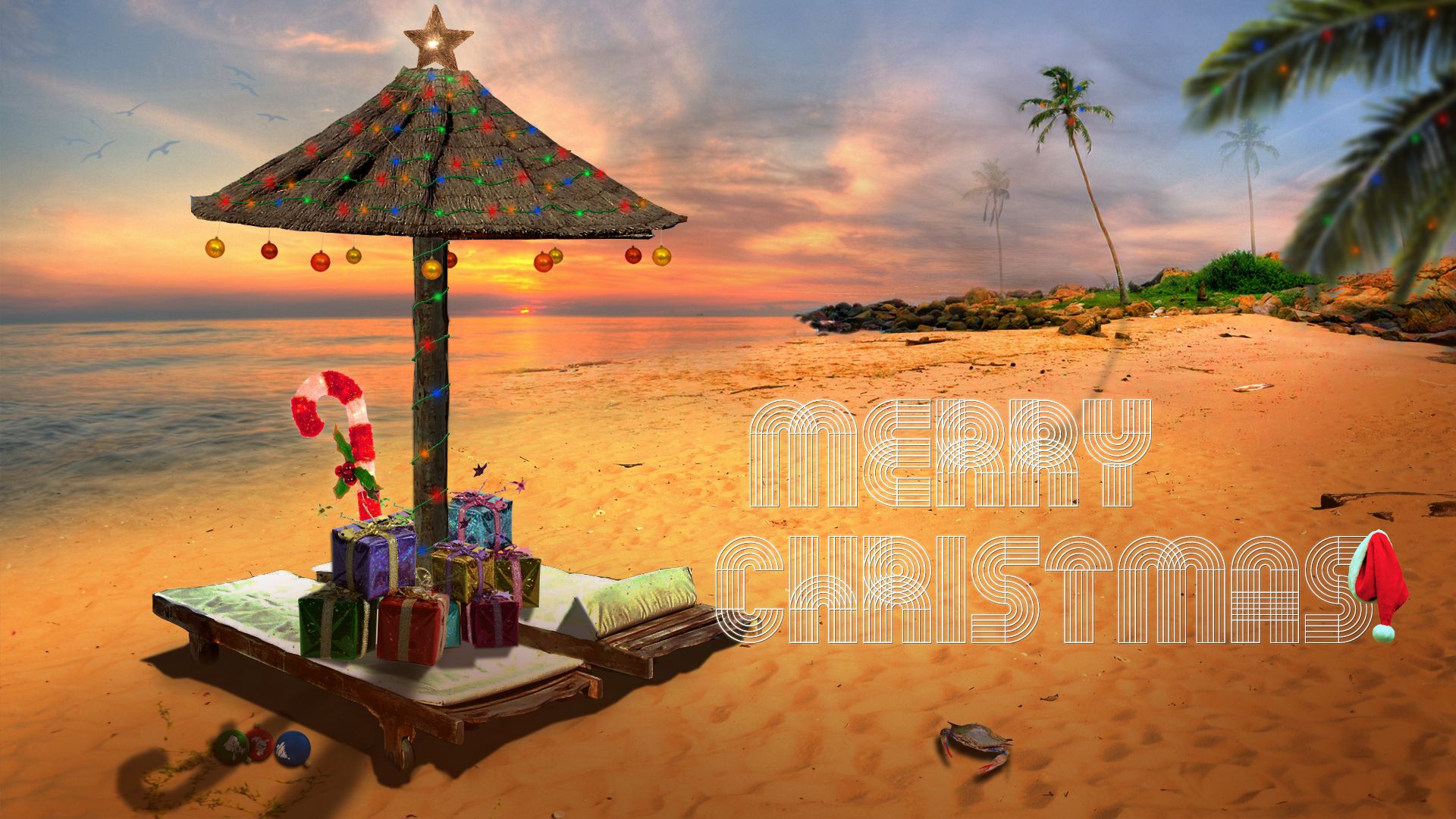 Beach Christmas Wallpapers 4k, HD Beach Christmas Backgrounds on