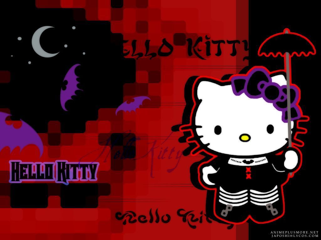 1024x768 Emo Hello Kitty Wallpaper - Top Free Emo Hello Kitty Backgro...