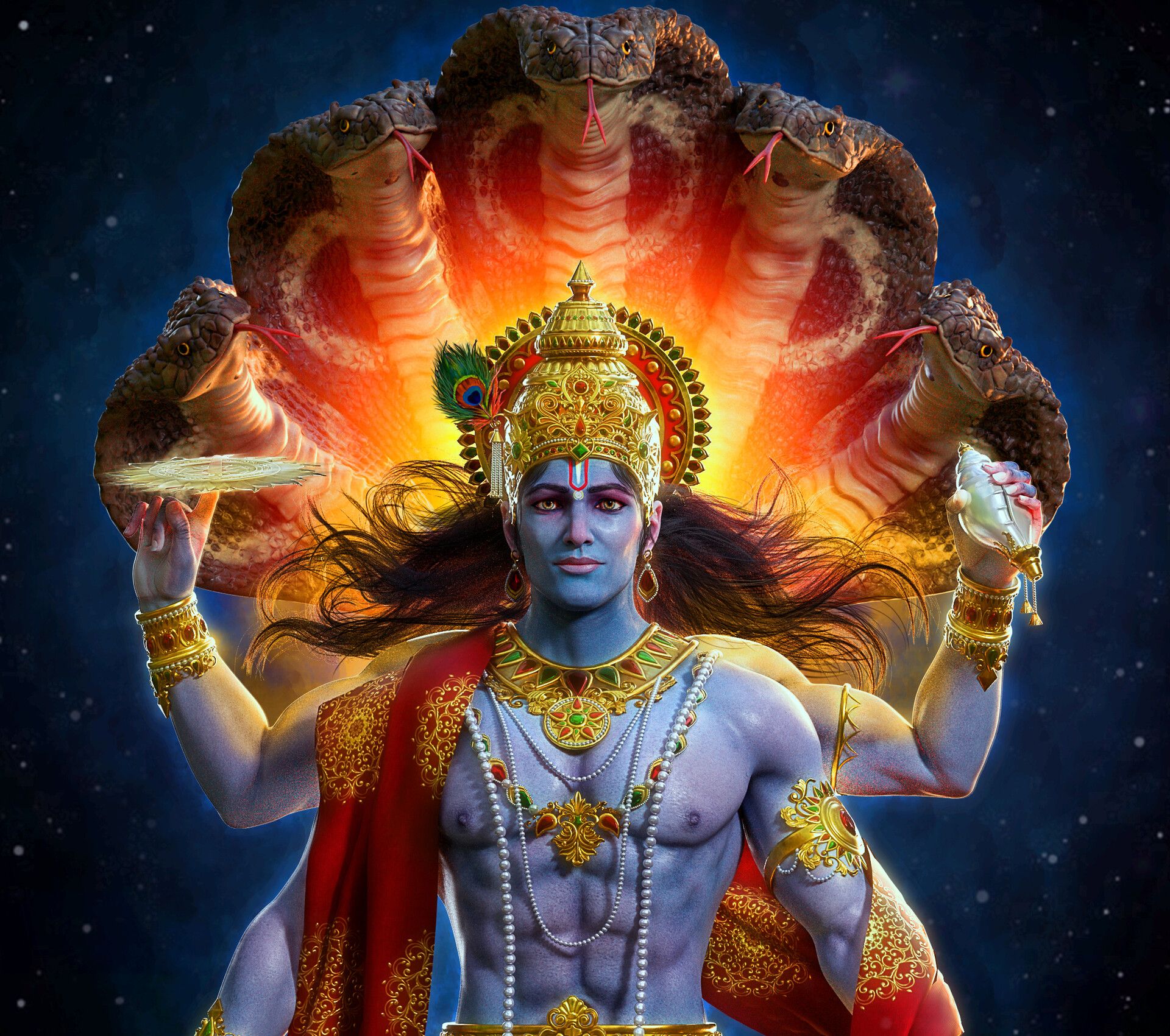 Lord Vishnu Wallpapers 4k, HD Lord Vishnu Backgrounds on WallpaperBat