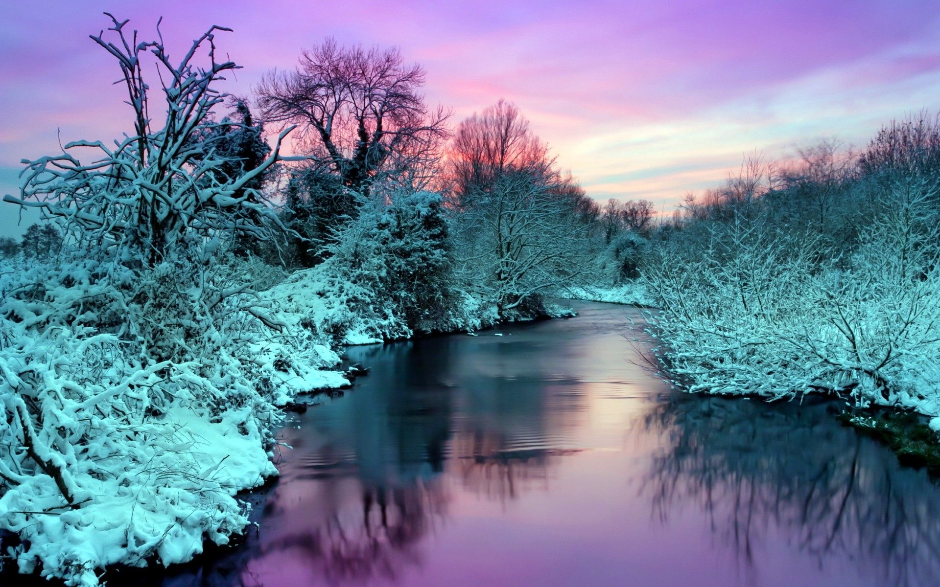 winter-river-sunset-wallpapers-4k-hd-winter-river-sunset-backgrounds