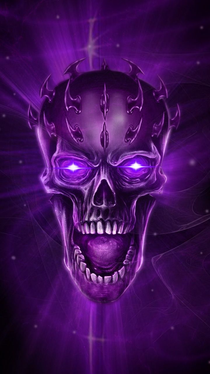 Purple Skull Wallpapers K Hd Purple Skull Backgrounds On Wallpaperbat