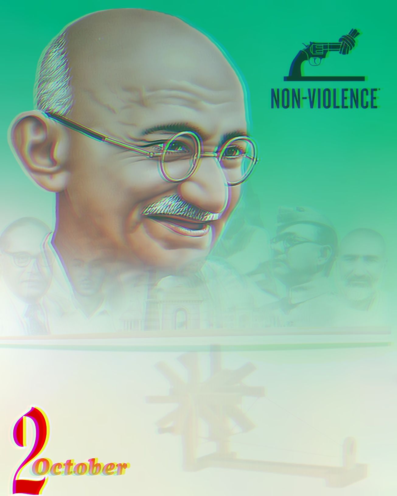 Gandhi Staring At Window - l30t06f