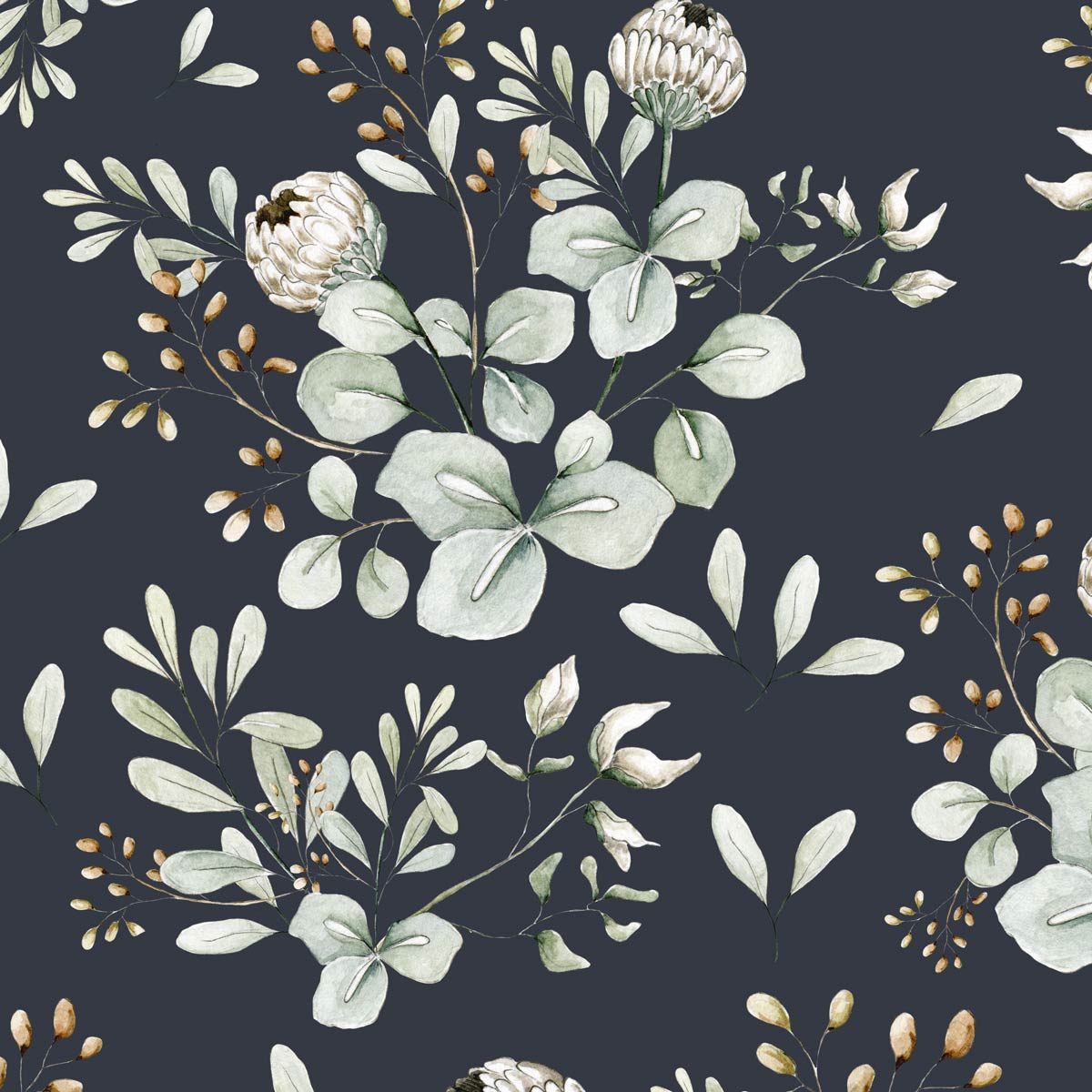1200x1200 Clover Navy Blue Wallpaper / Return To Innocence - Dekornik.com  Wallstickers And Wallpapers Online Store Wallpaper