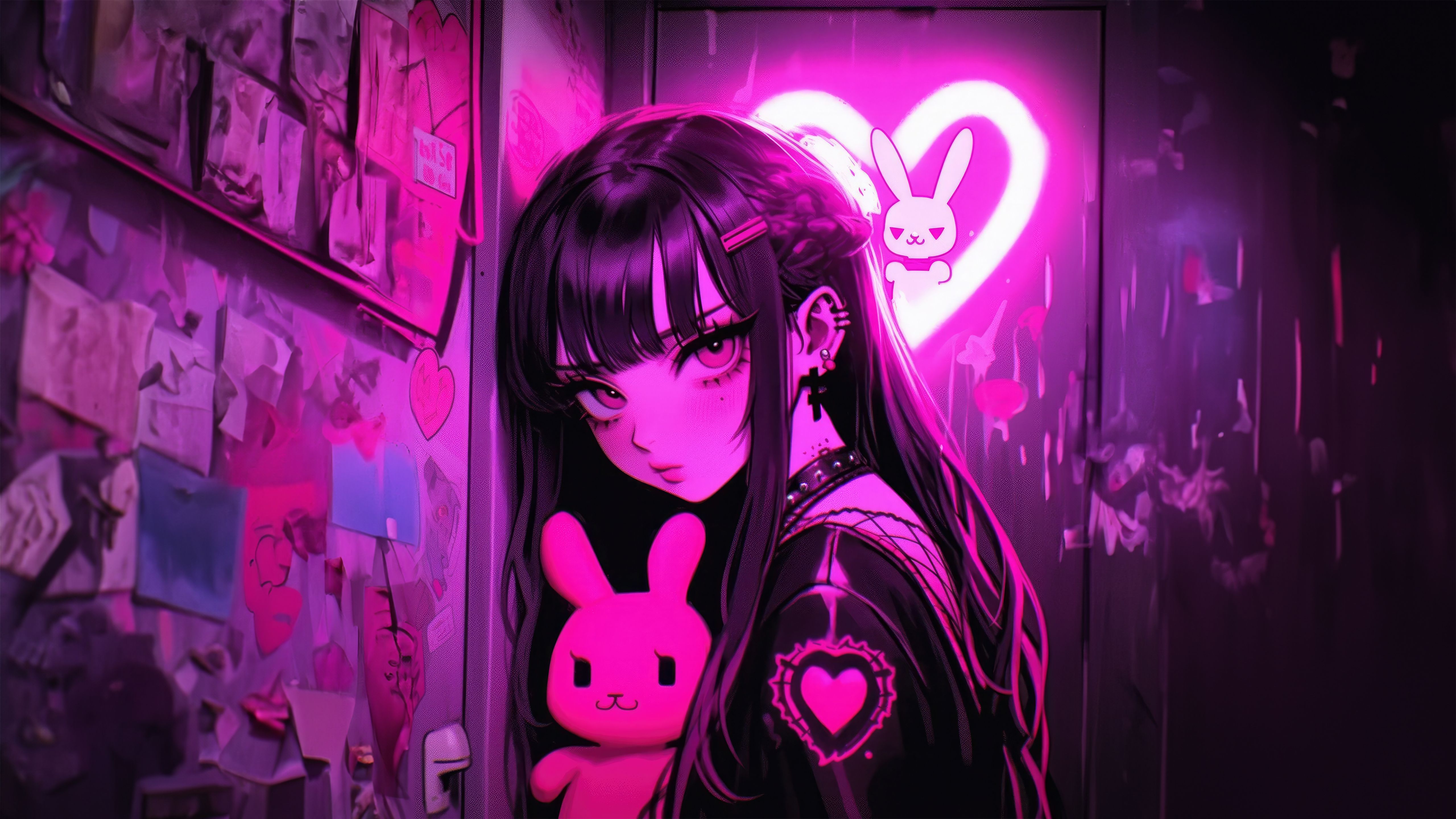 Anime Neon Wallpapers - 4k, HD Anime Neon Backgrounds on WallpaperBat