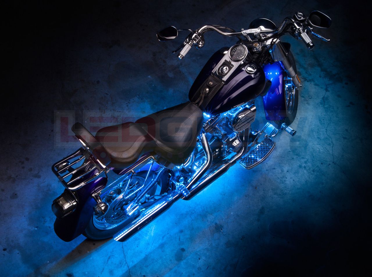 1280x955 LEDGlow Advanced Ice Blue SMD LED Motorcycle Light Kit Wallpaper