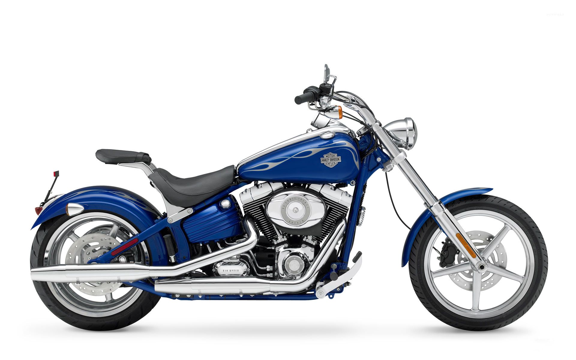 1920x1200 Blue 2008 Harley-Davidson side view wallpaper - Motorcycle wallpapers -  #53103 Wallpaper