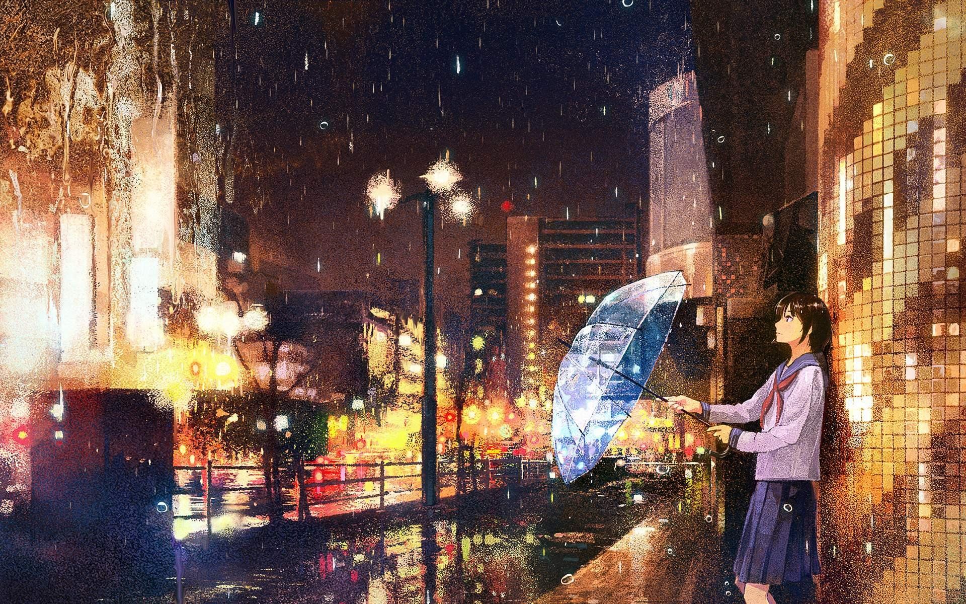 Anime City Night Wallpapers - 4k, Hd Anime City Night Backgrounds On 