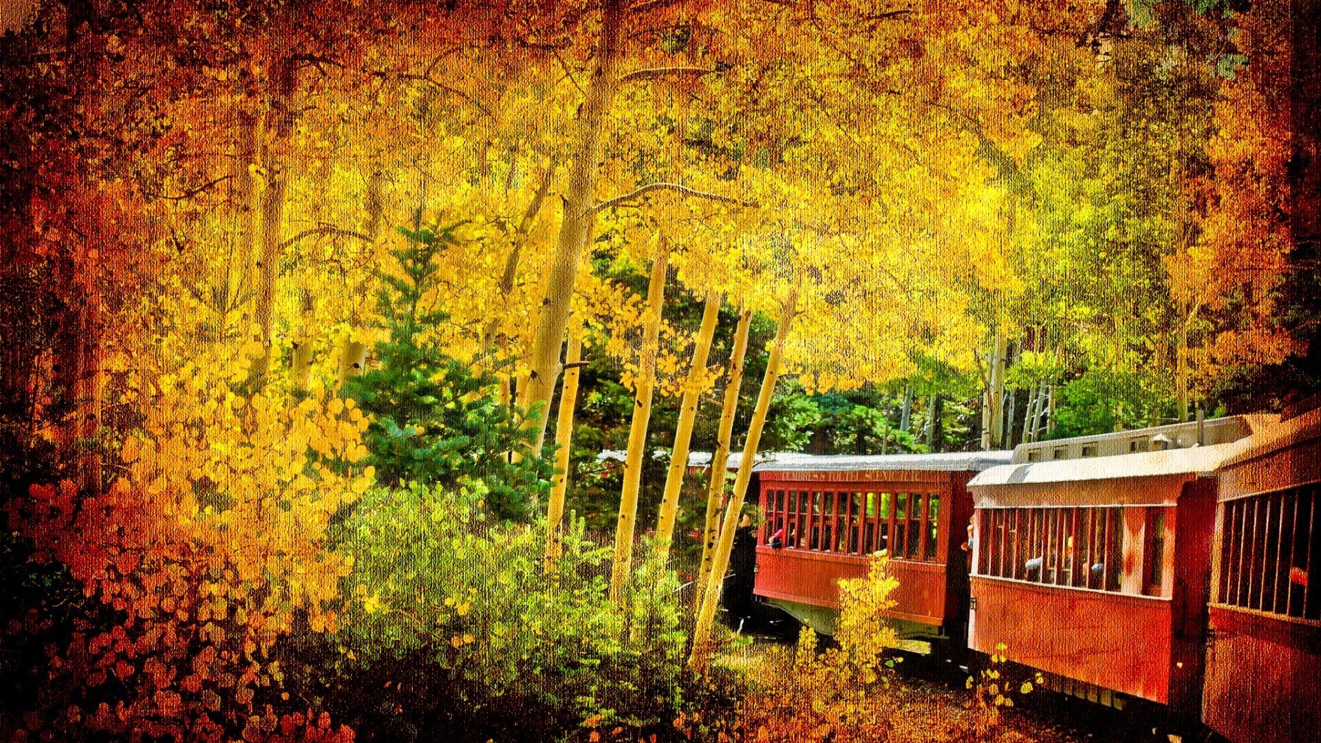 Autumn Train Wallpaper