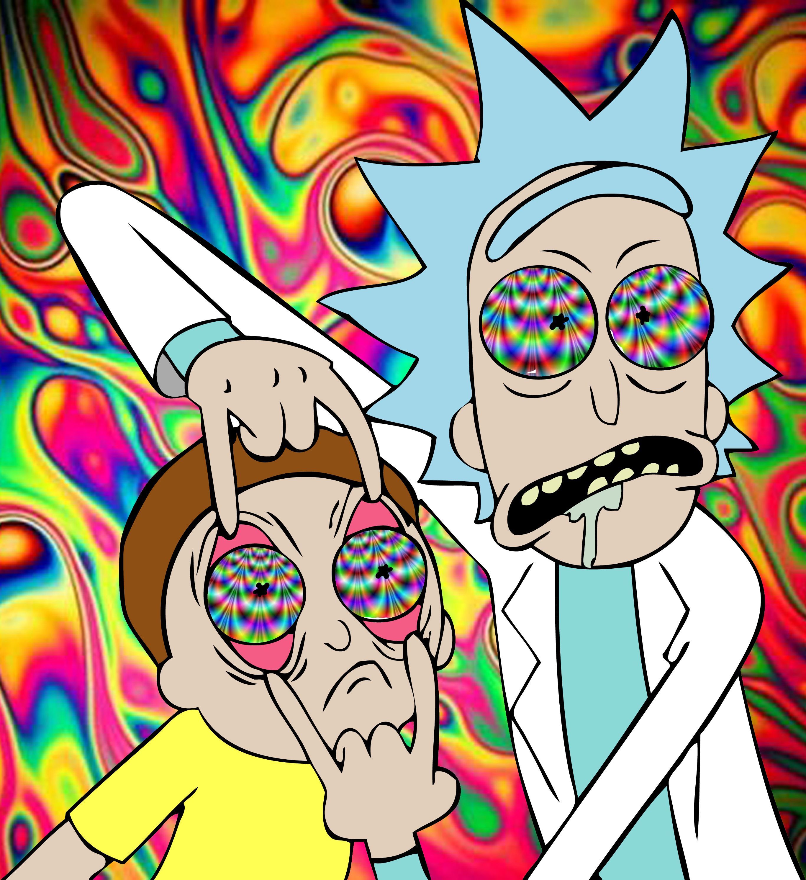 Rick and Morty Psychedelic Wallpapers.