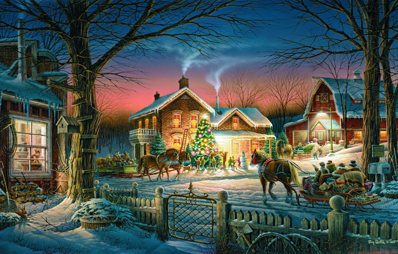 Terry Redlin Winter Wallpapers - 4k, HD Terry Redlin Winter Backgrounds ...