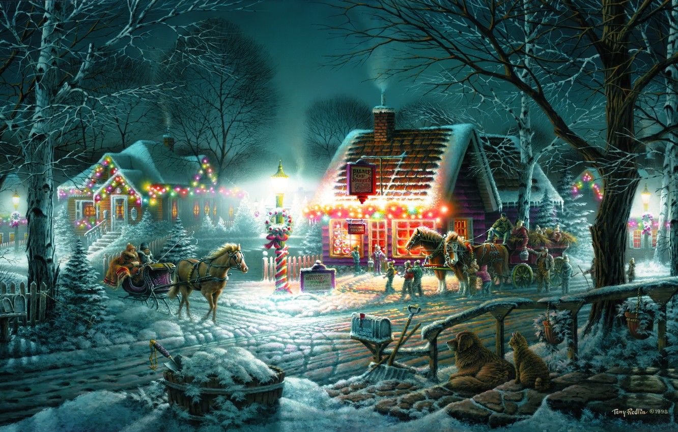 Terry Redlin Winter Wallpapers - 4k, HD Terry Redlin Winter Backgrounds ...