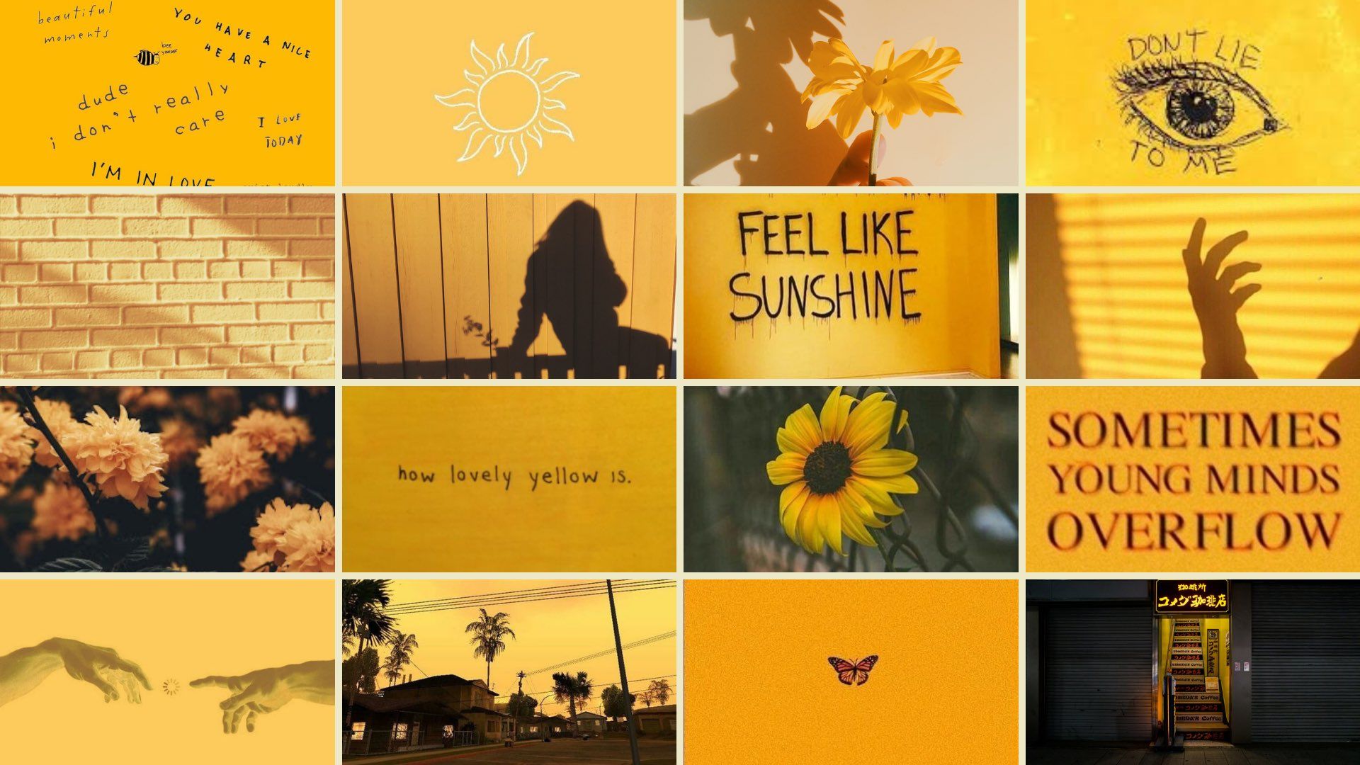 Yellow Collage Wallpapers - 4k, HD Yellow Collage Backgrounds on ...