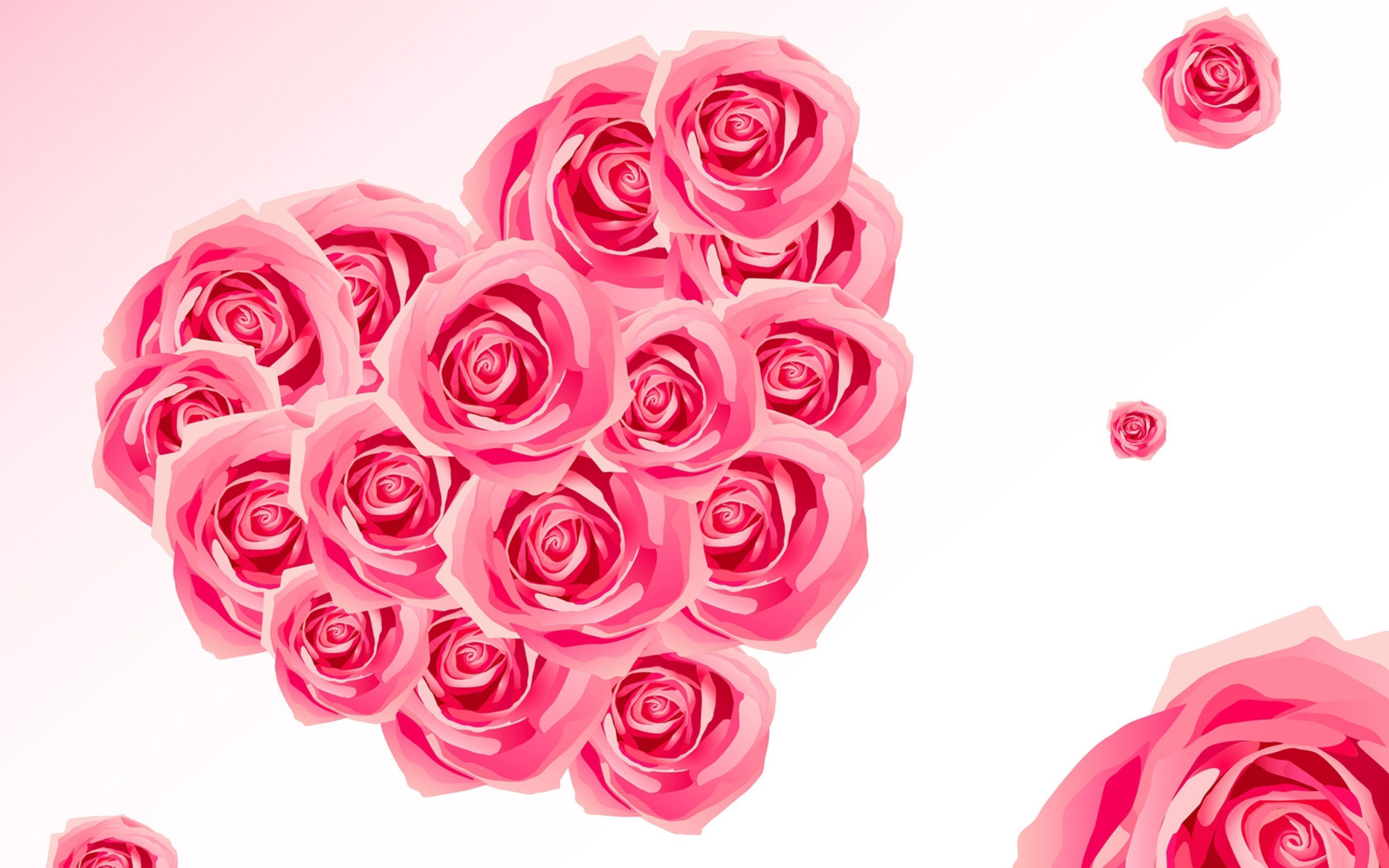 Pink Hearts and Flowers Wallpapers - 4k, HD Pink Hearts and Flowers