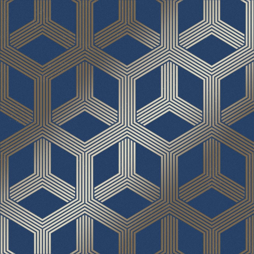 Blue and Gold Geometric Wallpapers - 4k, HD Blue and Gold Geometric ...