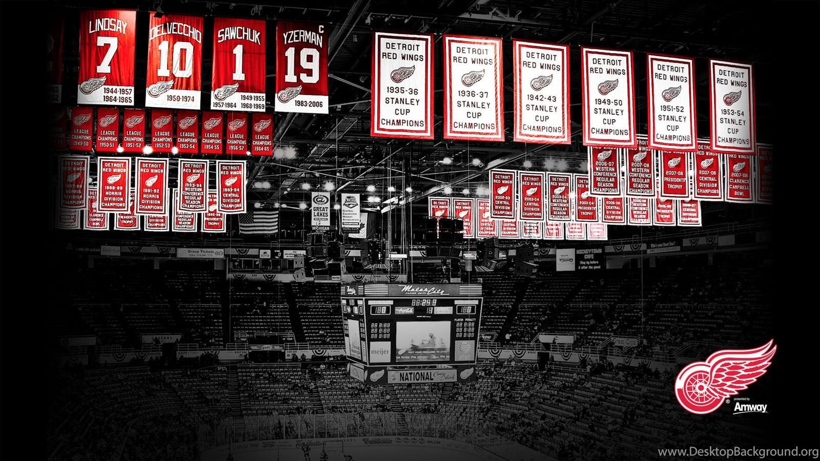 1600x900 Detroit Red Wings Desktop Wallpaper on WallpaperBat