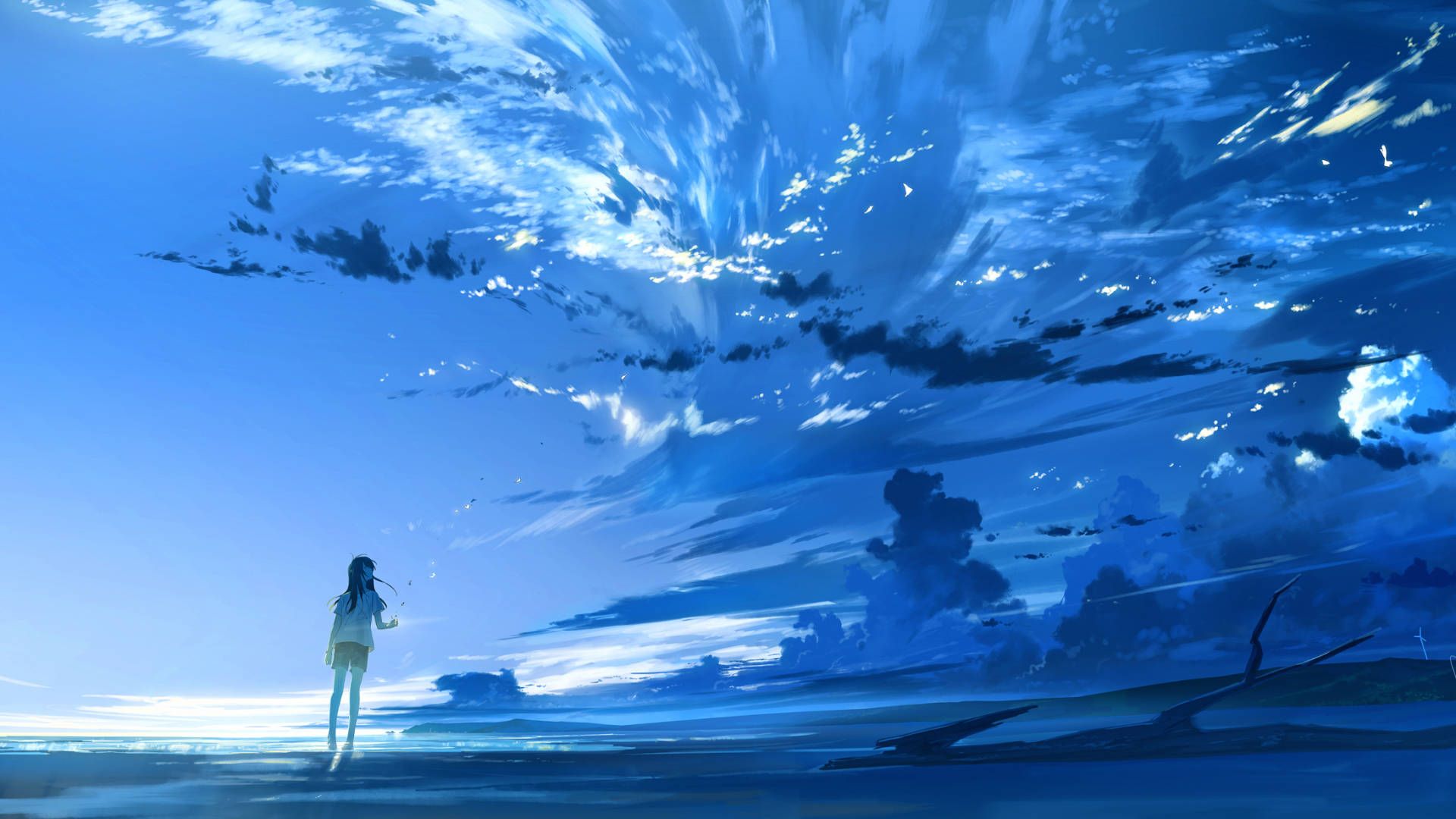 Blue Anime Wallpapers 4k Hd Blue Anime Backgrounds On Wallpaperbat 6717