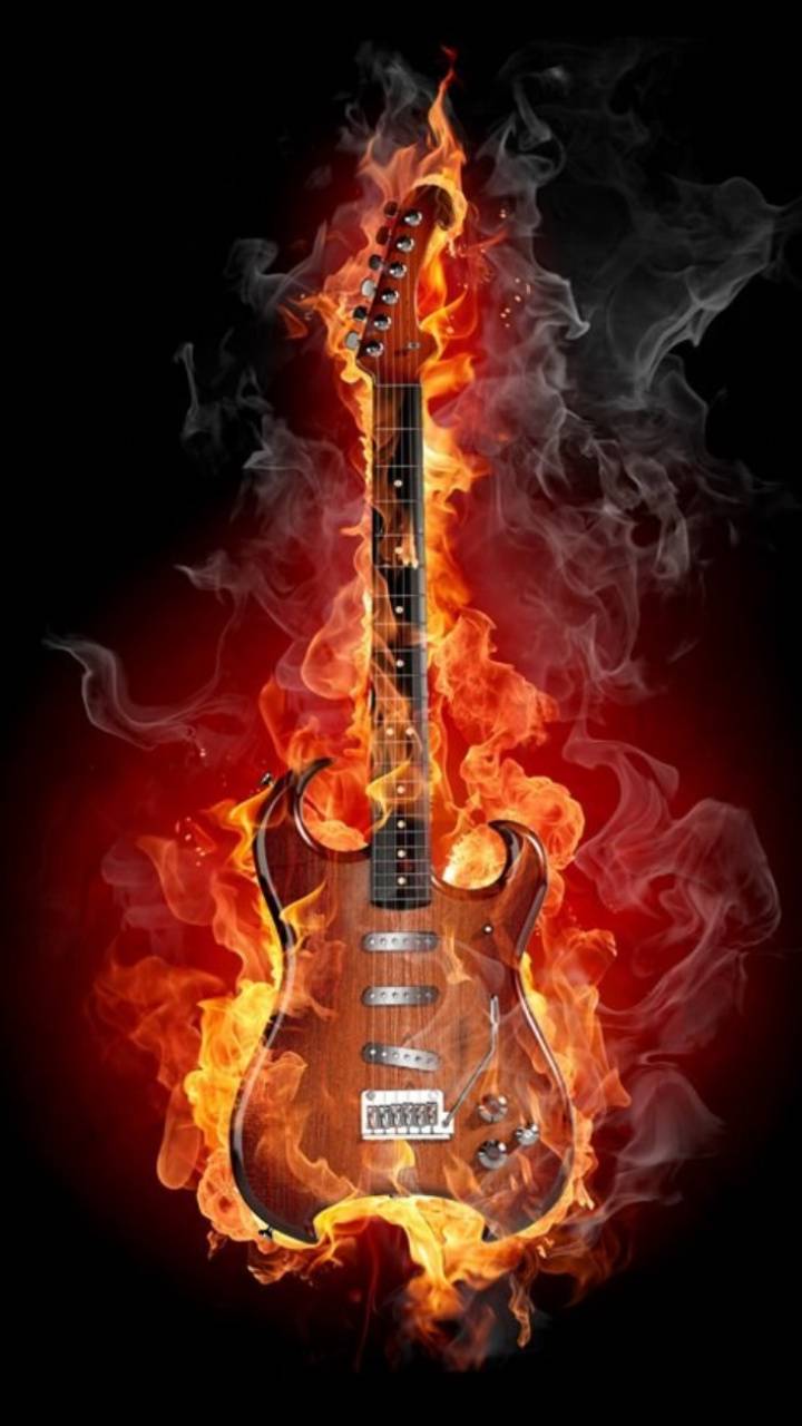 Flaming Bass Guitar Wallpapers - 4k, HD Flaming Bass Guitar Backgrounds ...