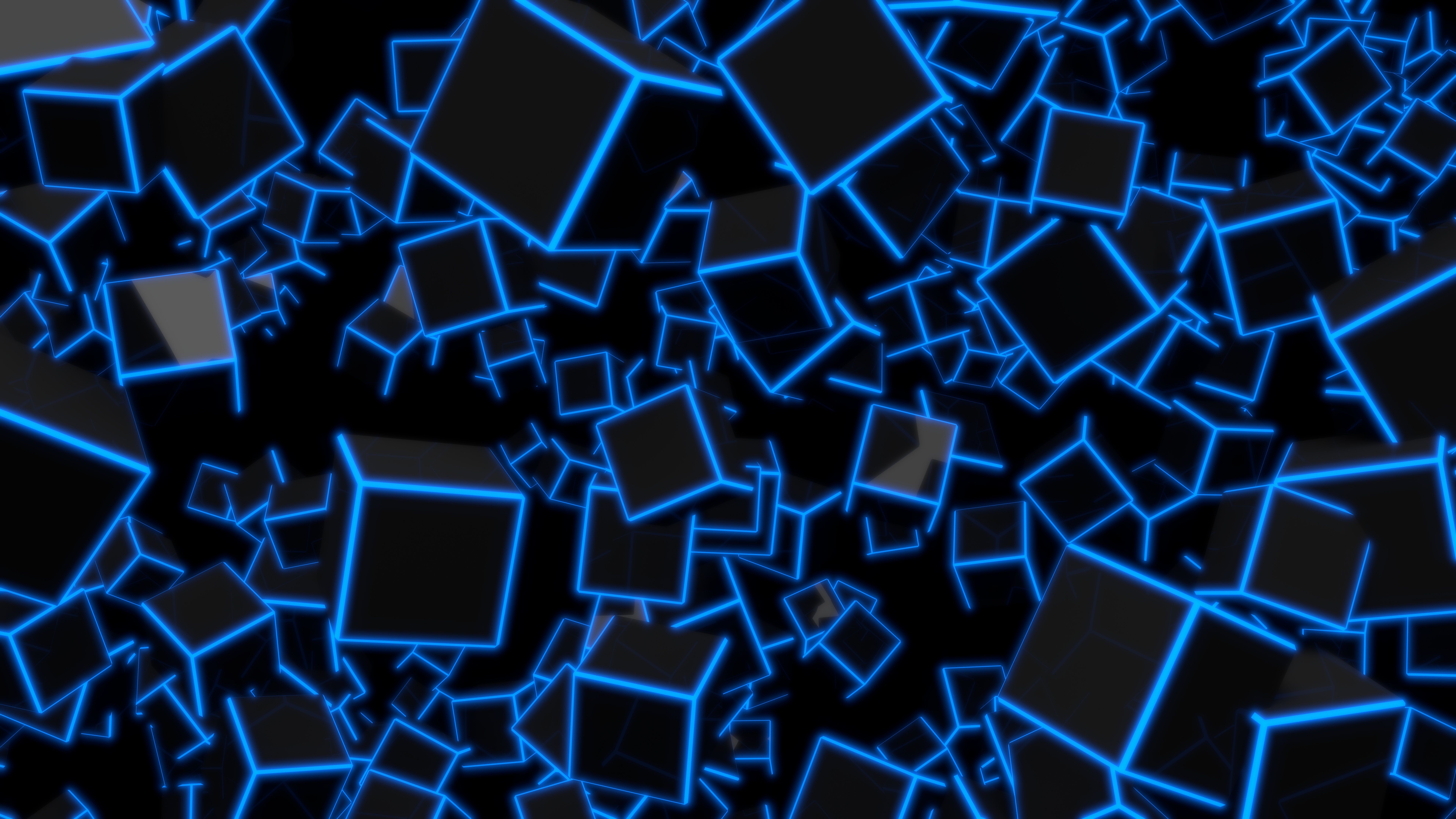 Blue and Black Cube Wallpapers - 4k, HD Blue and Black Cube Backgrounds