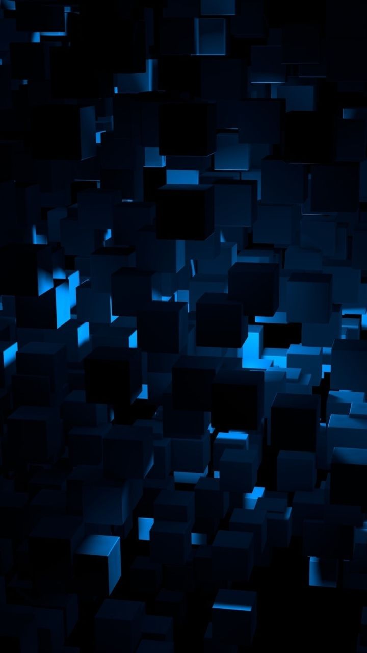 Blue and Black Cube Wallpapers - 4k, HD Blue and Black Cube Backgrounds ...