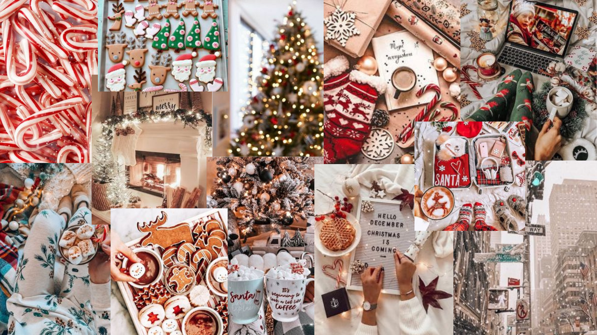 Christmas Collage Wallpapers.