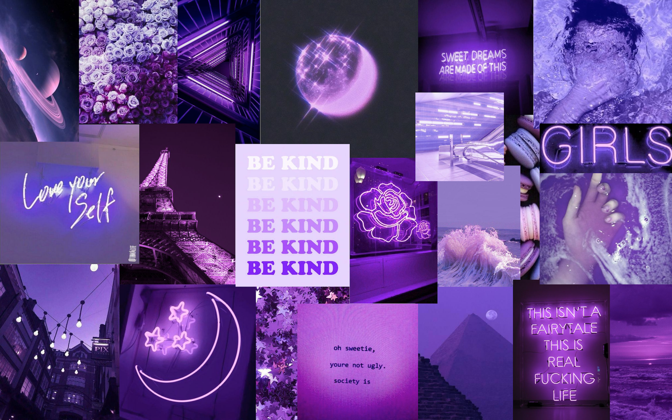 Explore purple aesthetic design ideas and free templates to make your own  look