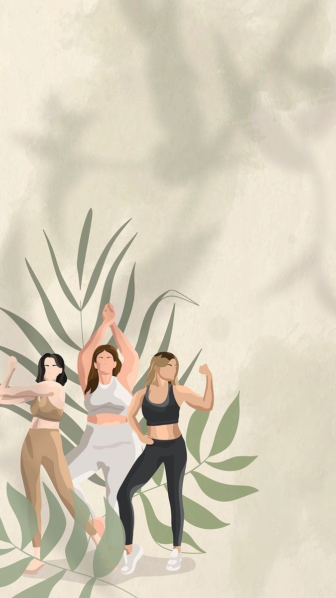 675x1200 Health and wellness vector wallpaper green with women flexing illustration  | free image by rawpixel.com / Aew | Yoga illustration, Yoga background,  Illustration Wallpaper