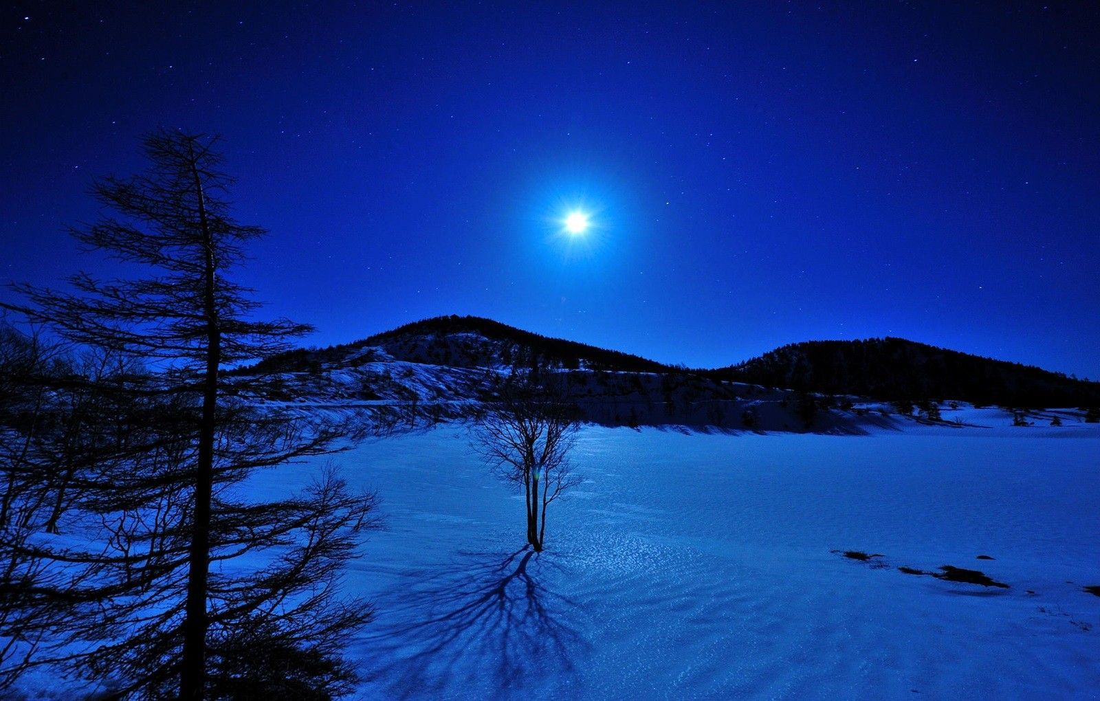 Луна зимой HD