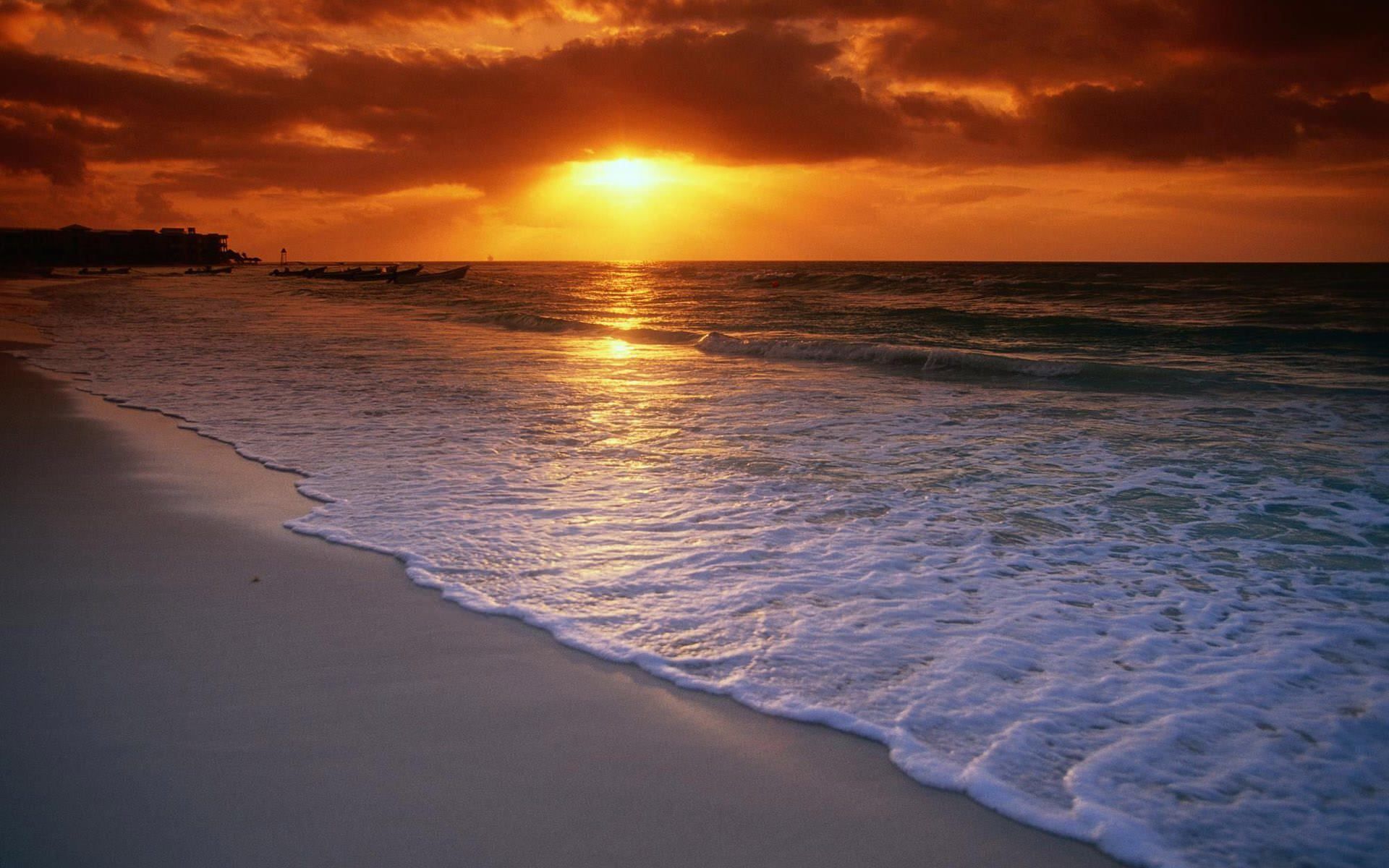 1920x1200 Sunset Beach Wallpapers, Sunrise Beach Wallpapers | Beach sunset ... Wallpaper