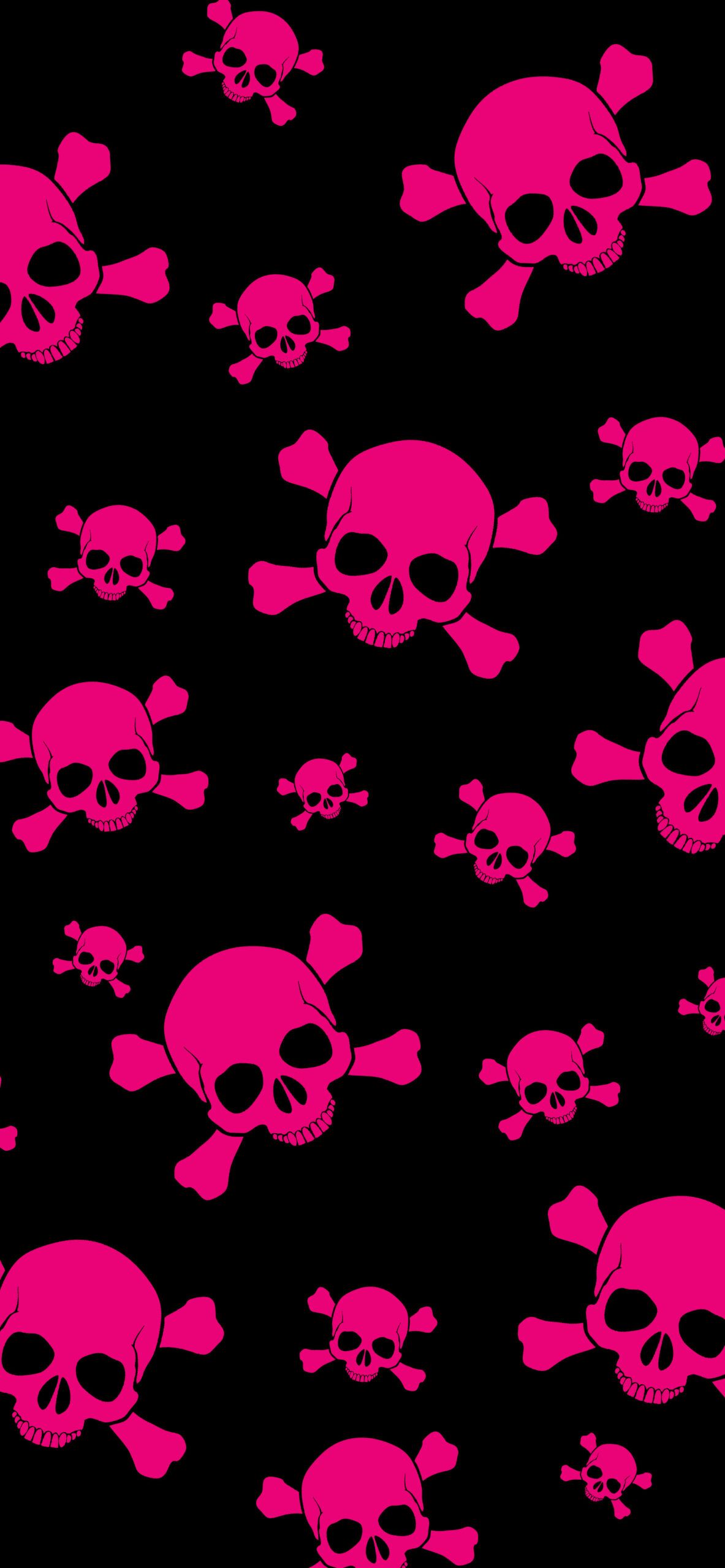 1183x2560 Pink Skull Emo Wallpapers - Cool Pink ... Wallpaper