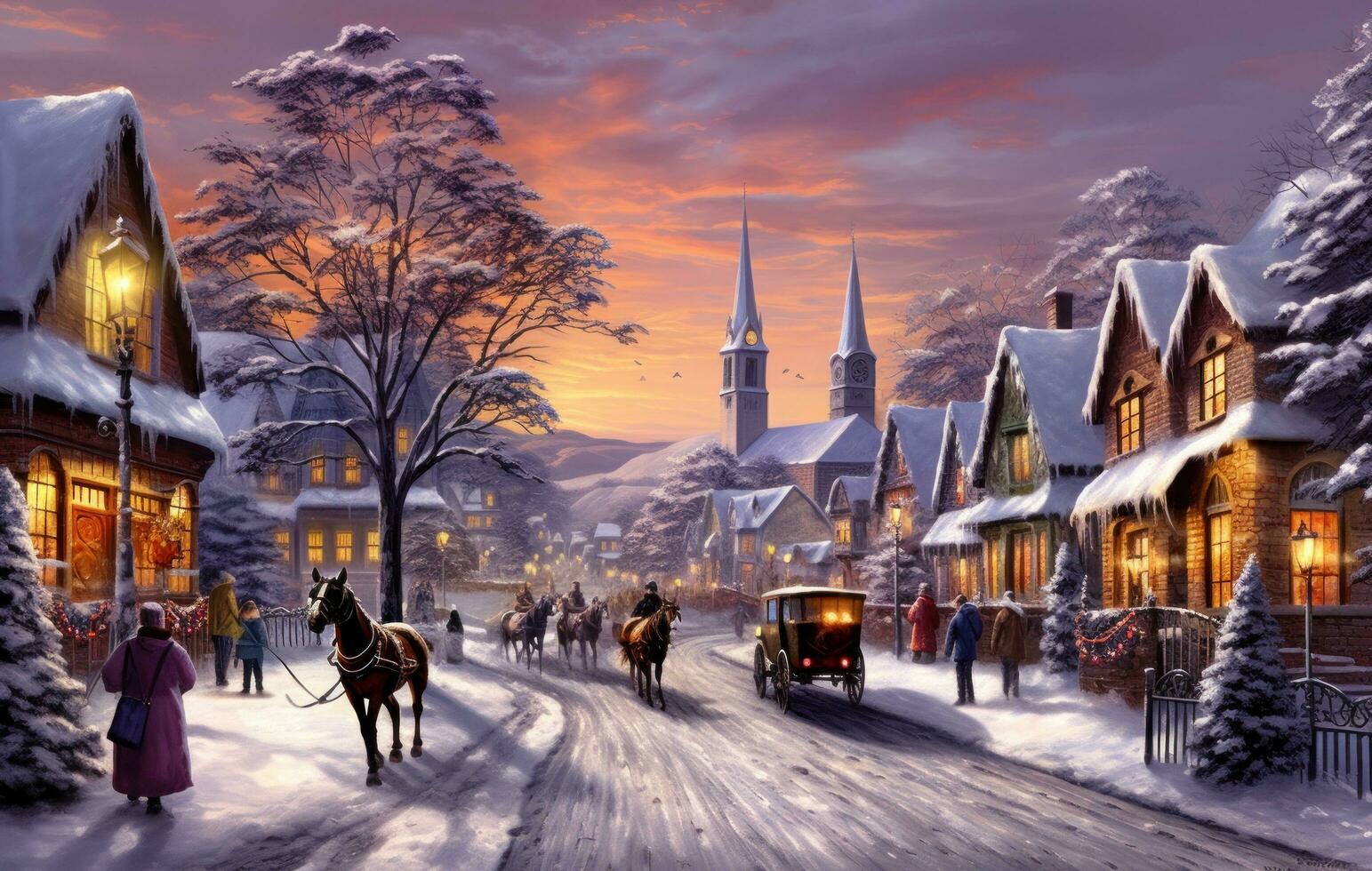 Christmas Village Wallpapers - 4k, HD Christmas Village Backgrounds on ...