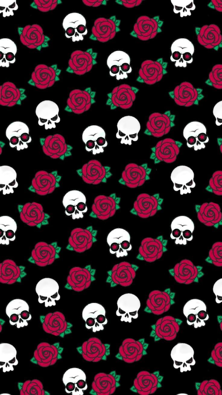 736x1308 Skull wallpaper | Skull wallpaper, Cute ... Wallpaper