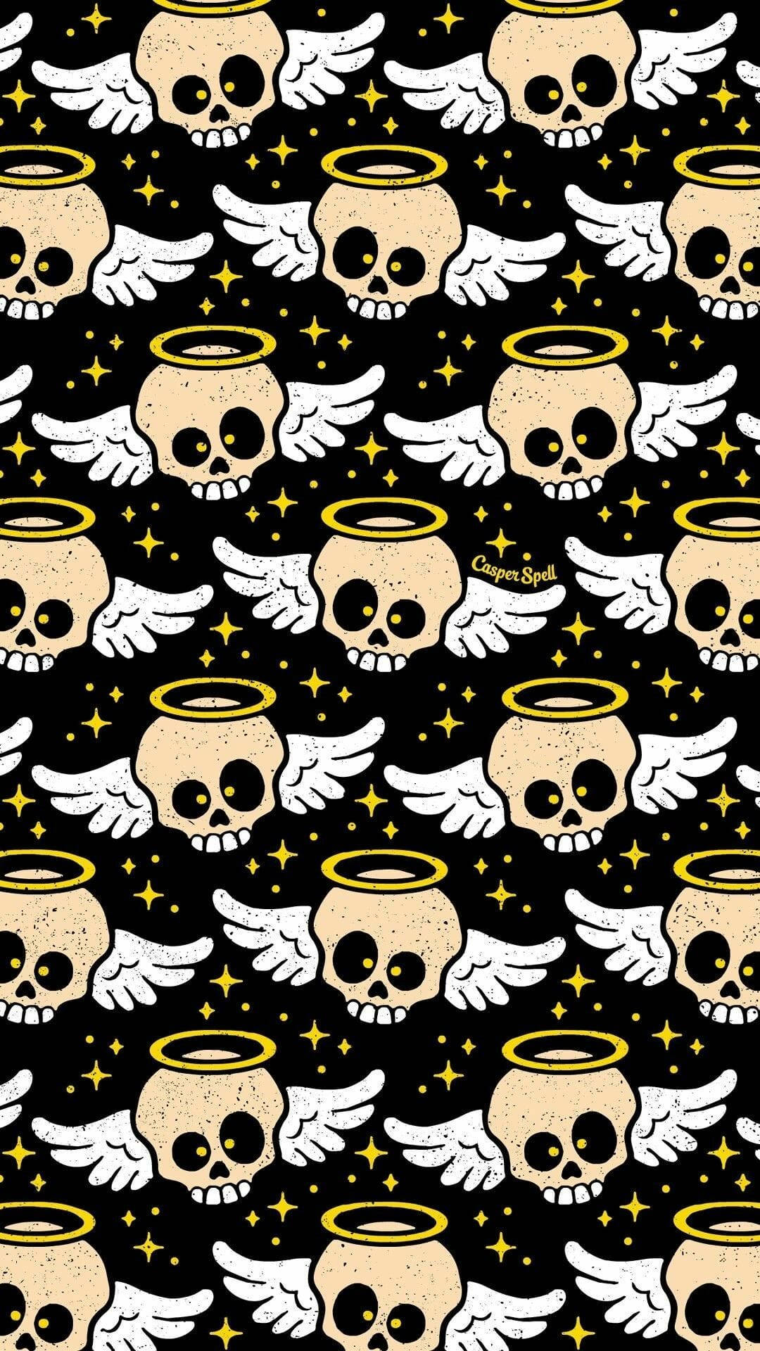 1080x1920 Angel Skulls Wallpaper ... Wallpaper