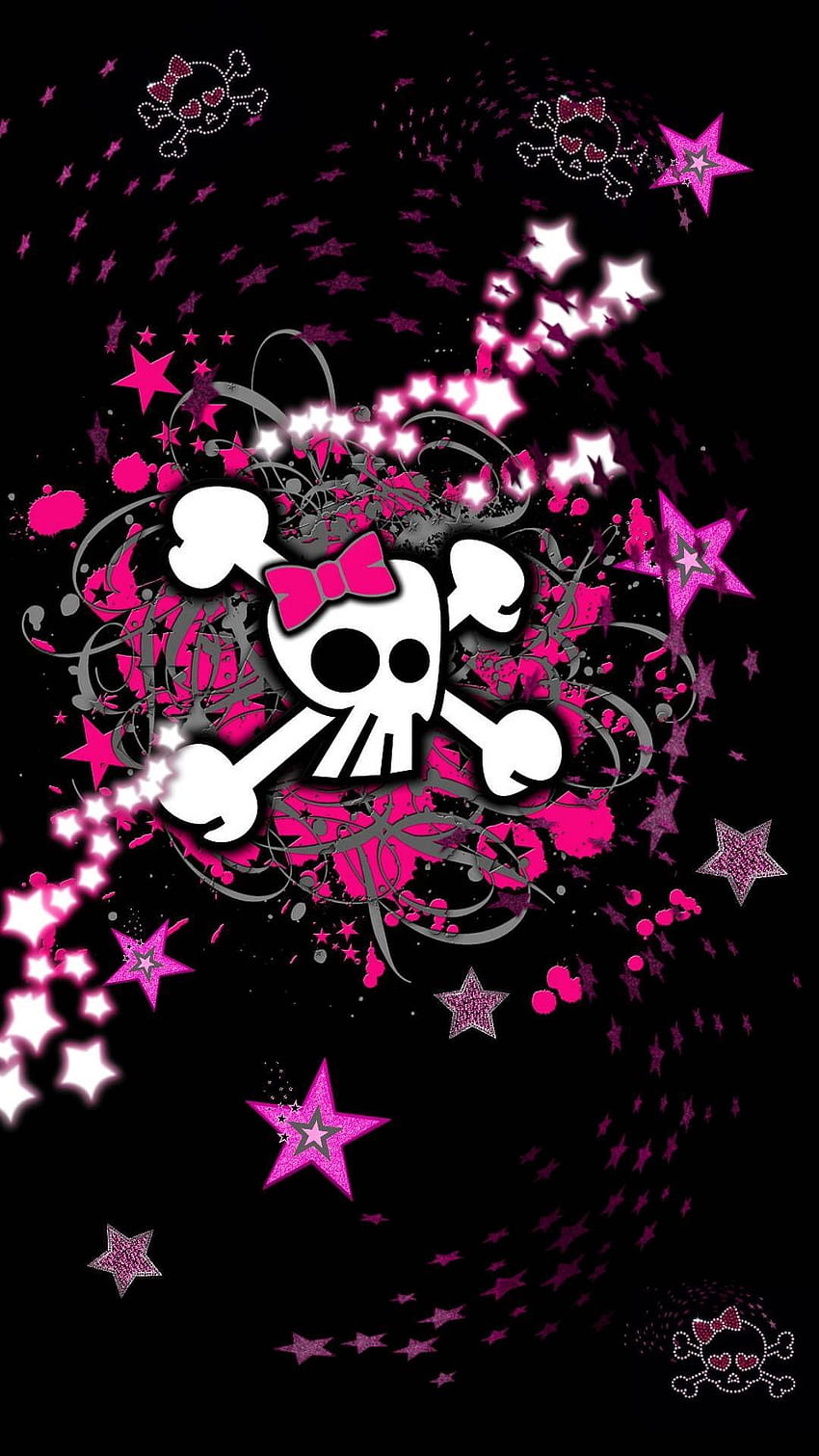 850x1511 Cute Pink Skull HD phone wallpaper ... Wallpaper