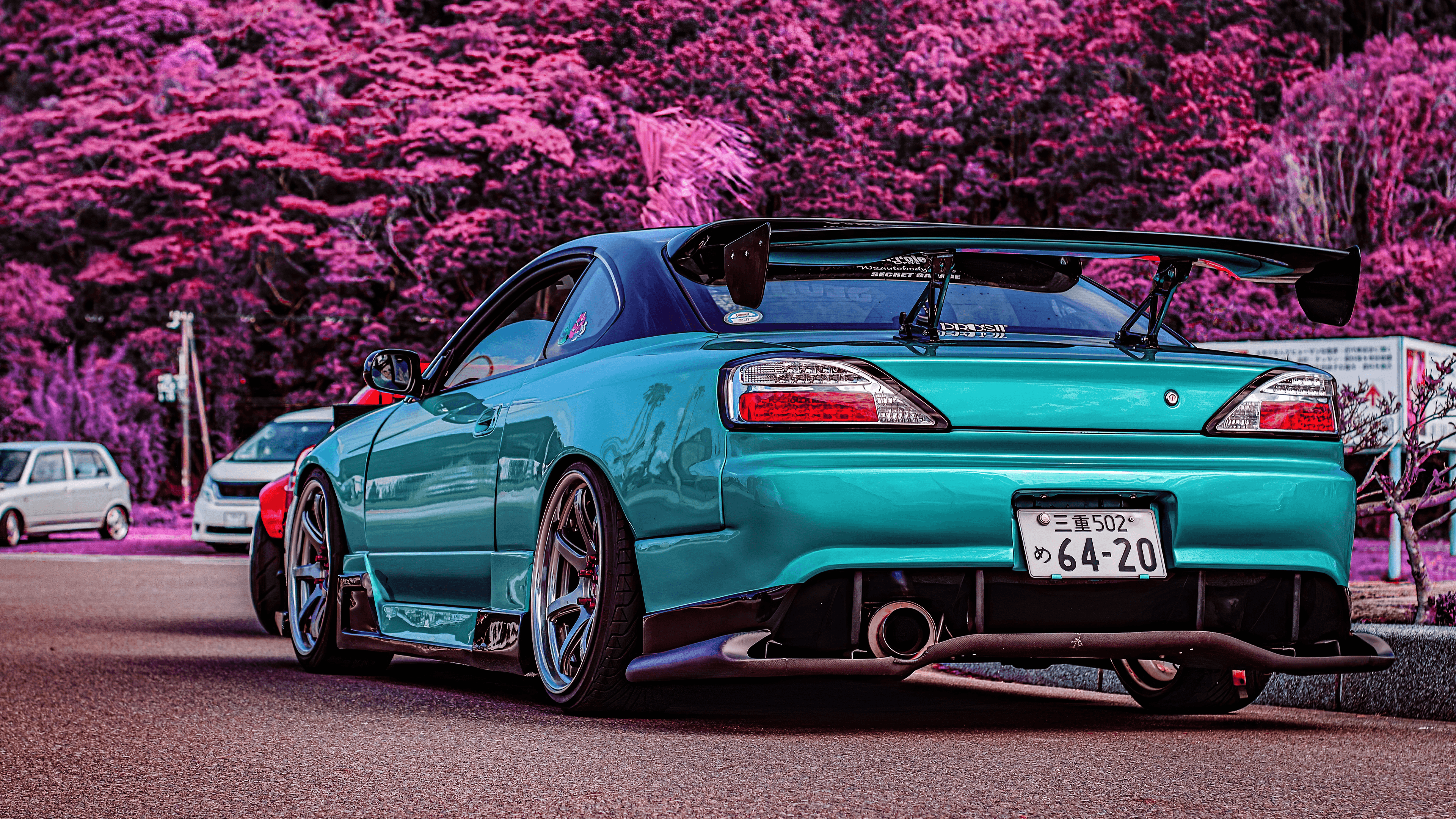 3840x2160 Nissan S15 Silvia Cyan by ... Wallpaper