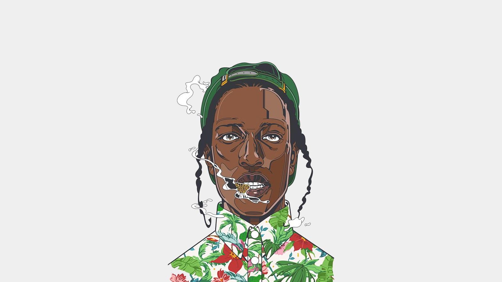 1600x900 asap rocky smoke caricature Wallpapers HD / Desktop and Mobile Backgrounds Wallpaper