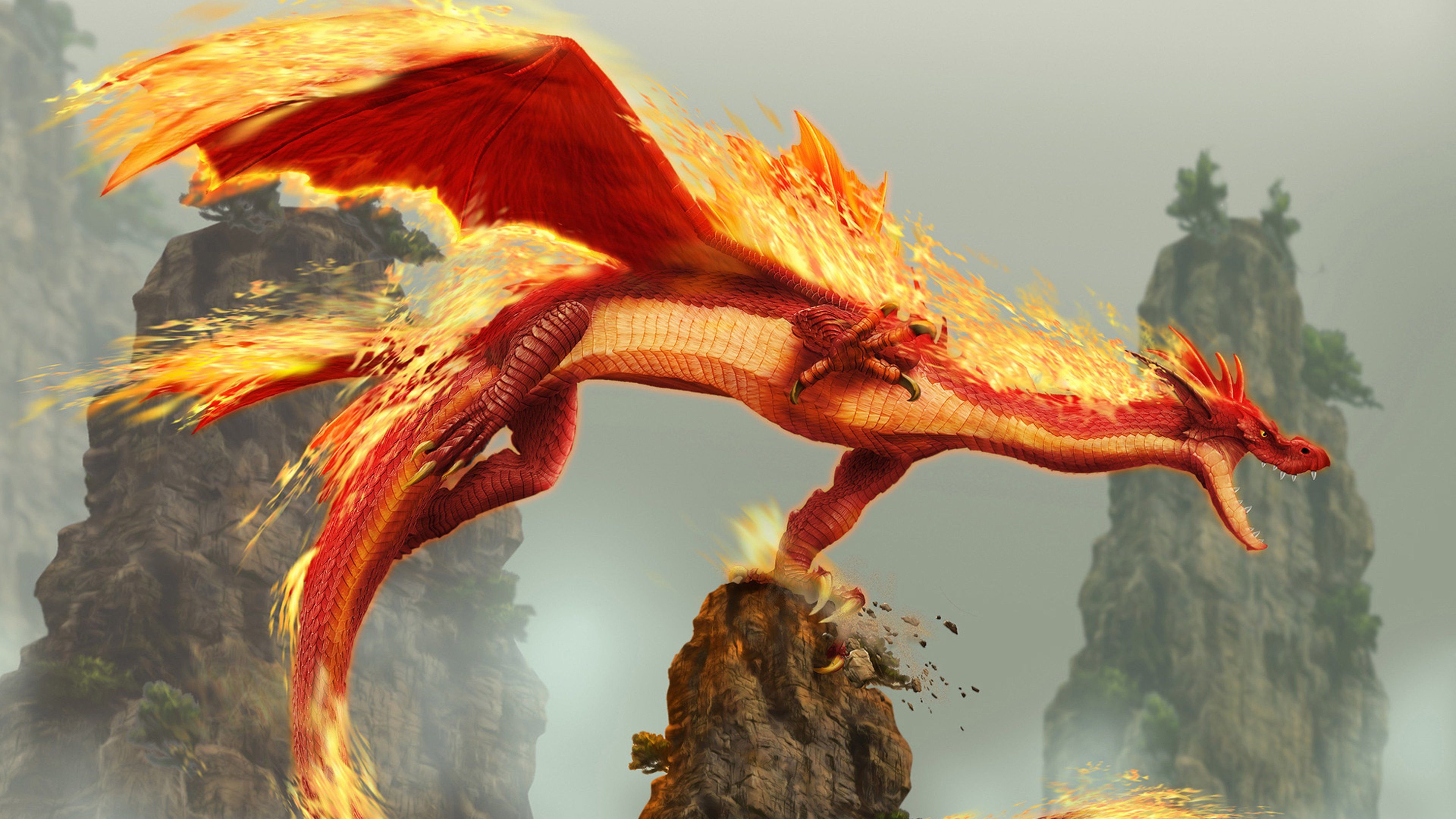 Fire Dragon Wallpapers 4k Hd Fire Dragon Backgrounds On Wallpaperbat 9386