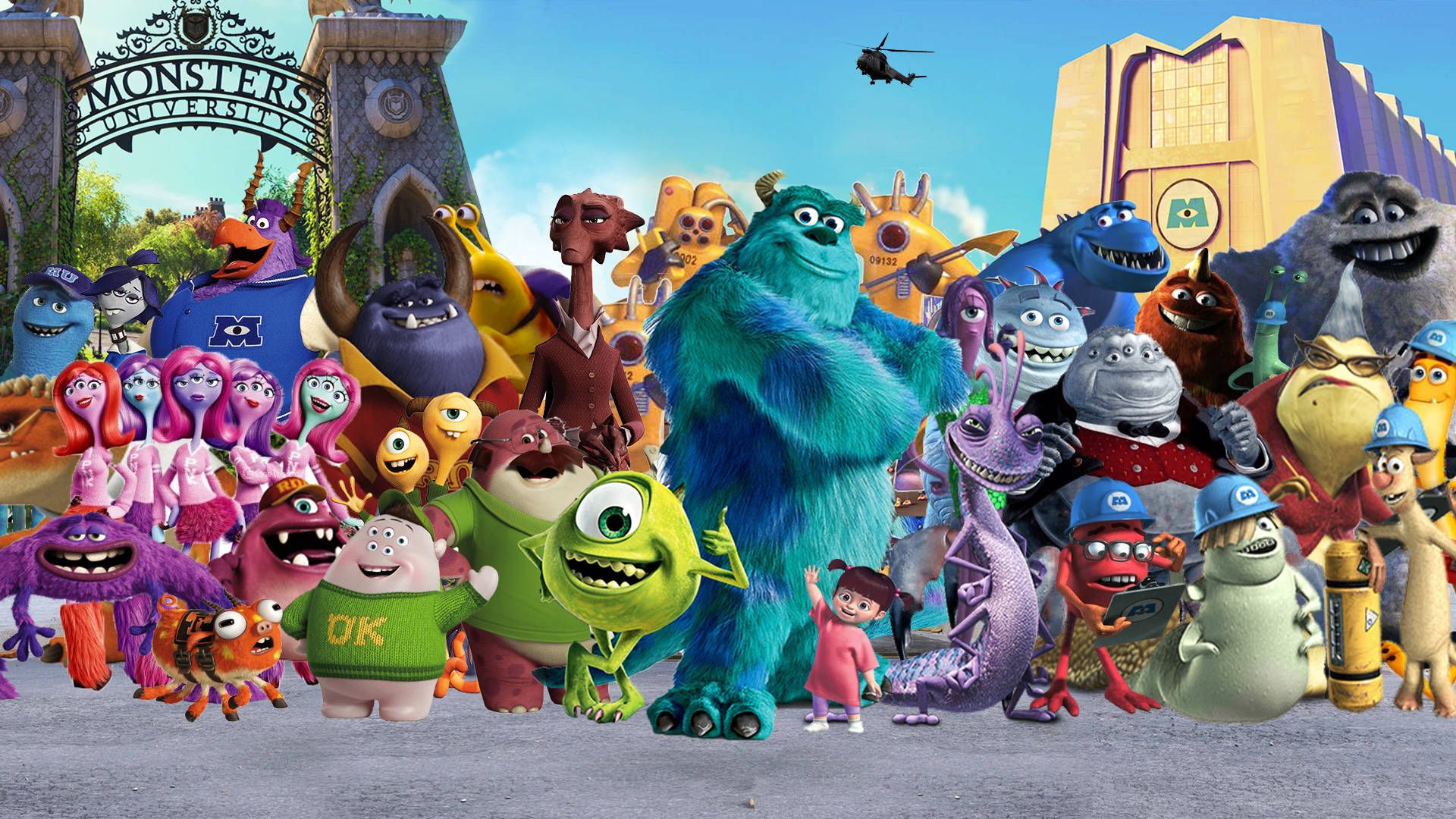 Monster Inc Wallpapers 4k Hd Monster Inc Backgrounds On Wallpaperbat 