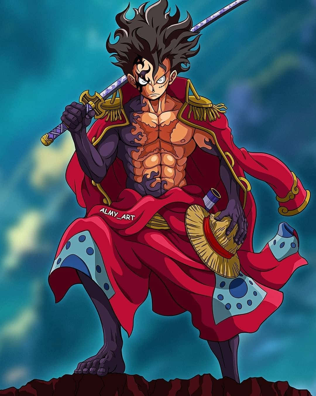 Ai Upscaled Gear 5 Luffy Stance 4k (Wallpaper Engine