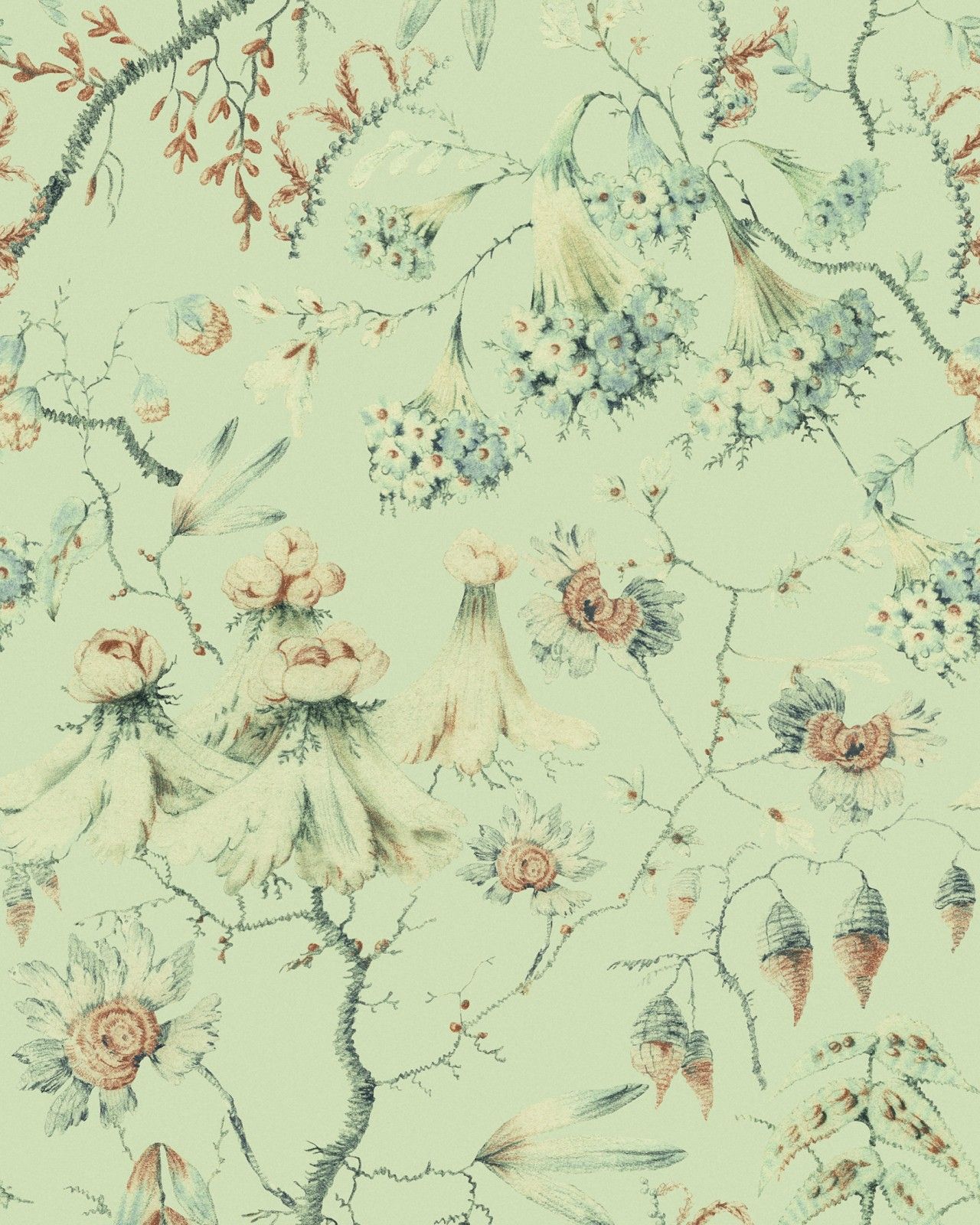 1280x1600 TAPESTRY Green Wallpaper - Wallpaper ... Wallpaper