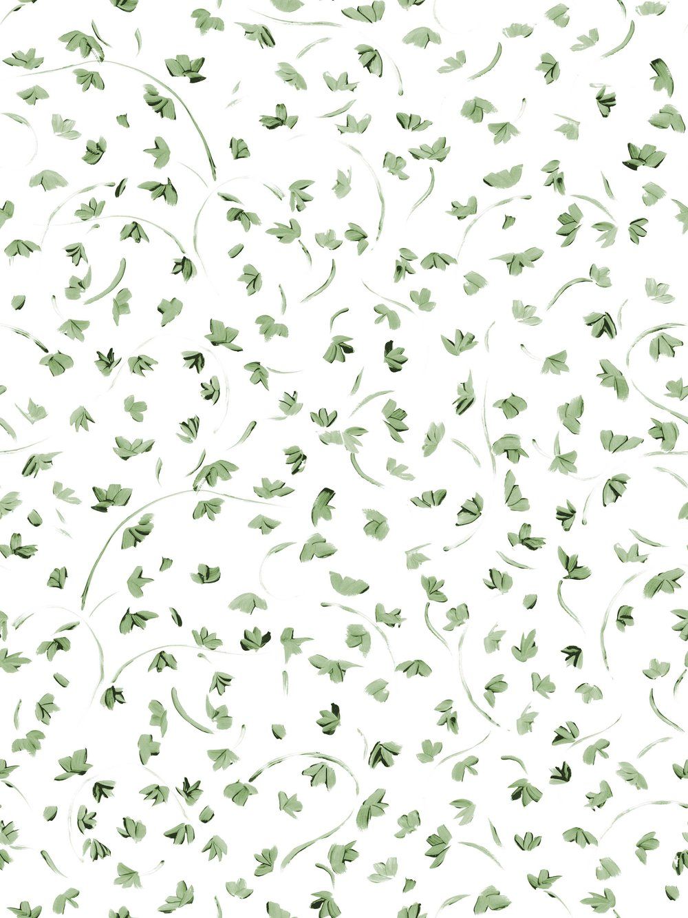 1000x1333 Painted Green Vines Wallpaper — E.Lamb ... Wallpaper