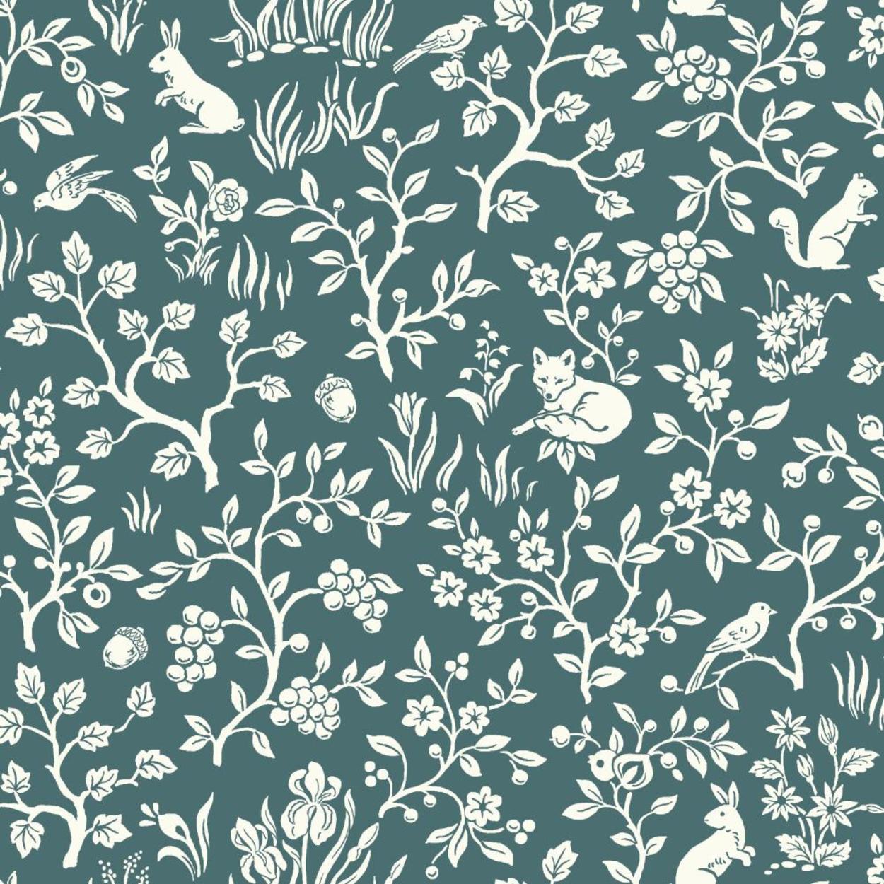 1250x1250 York Wallcoverings ME1572 Magnolia Home Vol. II Fox & Hare Wallpaper Wallpaper