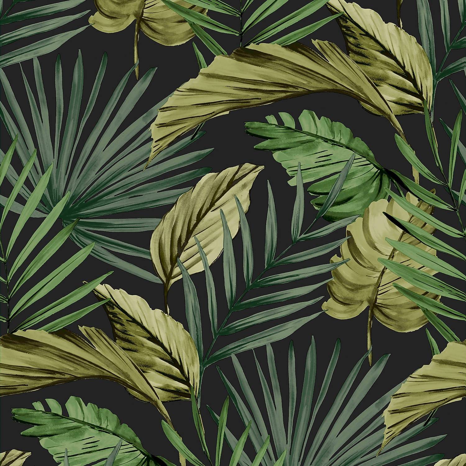 1500x1500 Palm House Green Wallpaper | Homebase Wallpaper