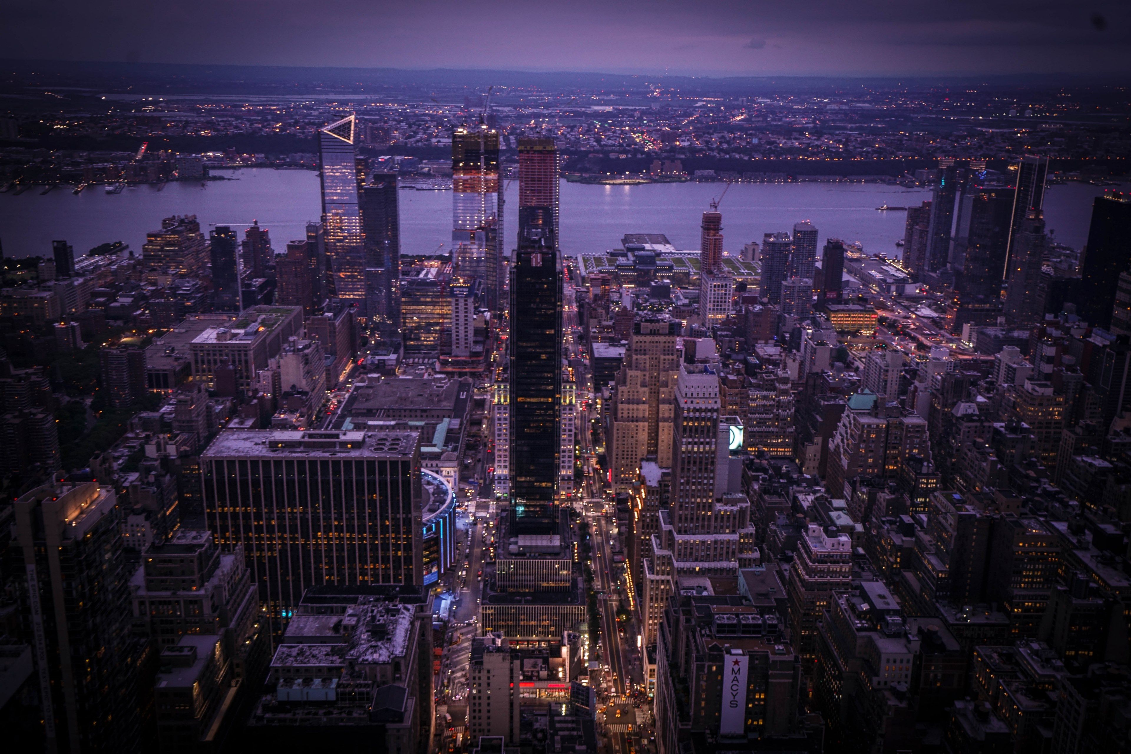 3840x2561 the beautiful skyline of new york city during at duskla haut 4k on WallpaperBat